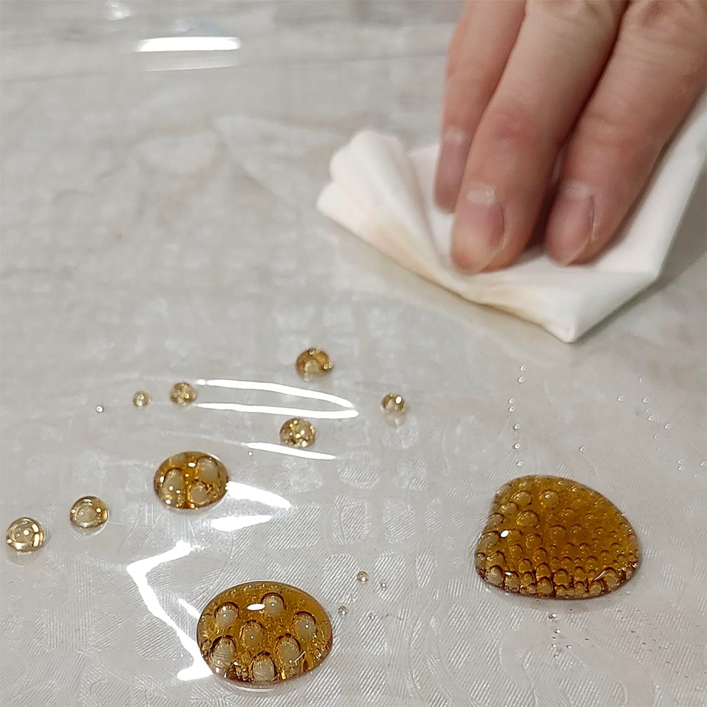 70 Inch Clear Round PVC Tablecloth – Waterproof Transparent Vinyl Table Cover for Dining Table, Spill-Proof Wipeable Plastic Protector for Wood, Marble, Glass Tables - Medaid International