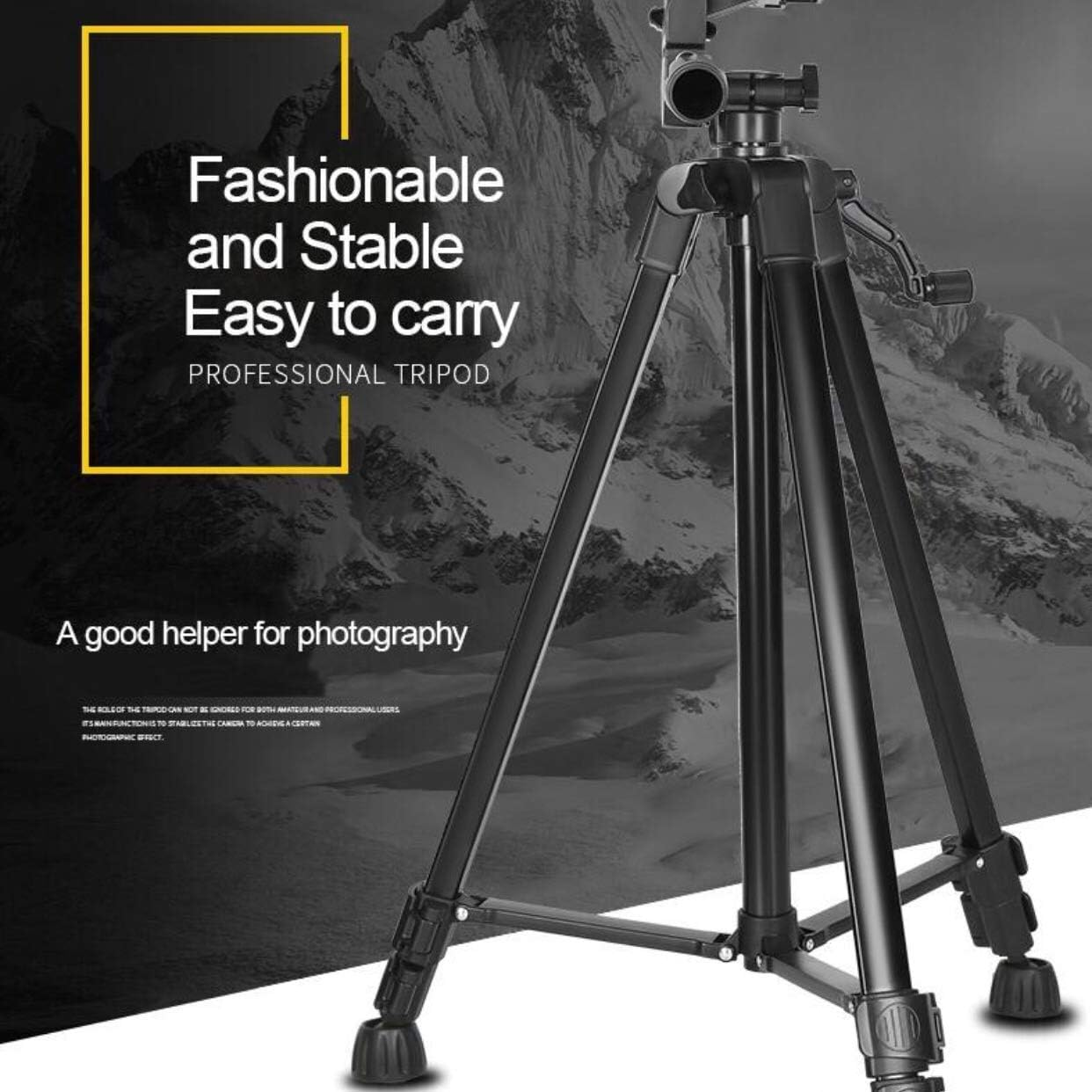 3366 Multi-Functional Professional Lightweight Portable Tripod Stand For Mobile Phones And Cameras - Medaid International