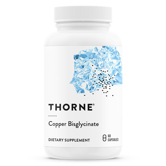 THORNE - Copper Bisglycinate - Well-Absorbed Trace Mineral Supplement - 60 Capsules - Medaid International