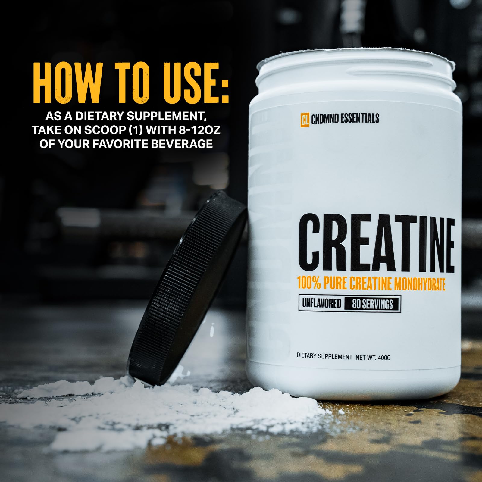 Condemned Labz 100% Pure Creatine Monohydrate | Micronized for Rapid Absorption | Strength, Endurance, Recovery | No Fillers or Additives | Keto | 80 Servings (Unflavored) - Medaid International