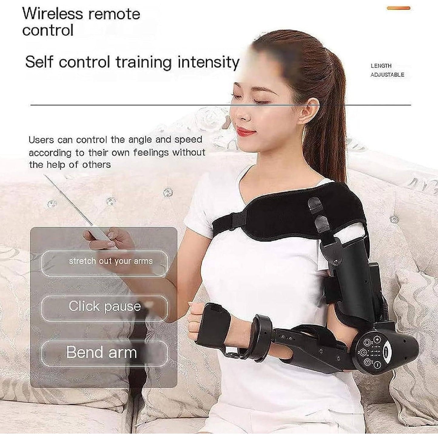 GBHJJ Electric Elbow Joint Rehabilitation Device, Hemiplegia Arm Rehabilitation Elbow Protector Stretch Out Trainer, Stroke Wrist Training Help Your to Complete The on Its Own,Left - Medaid International