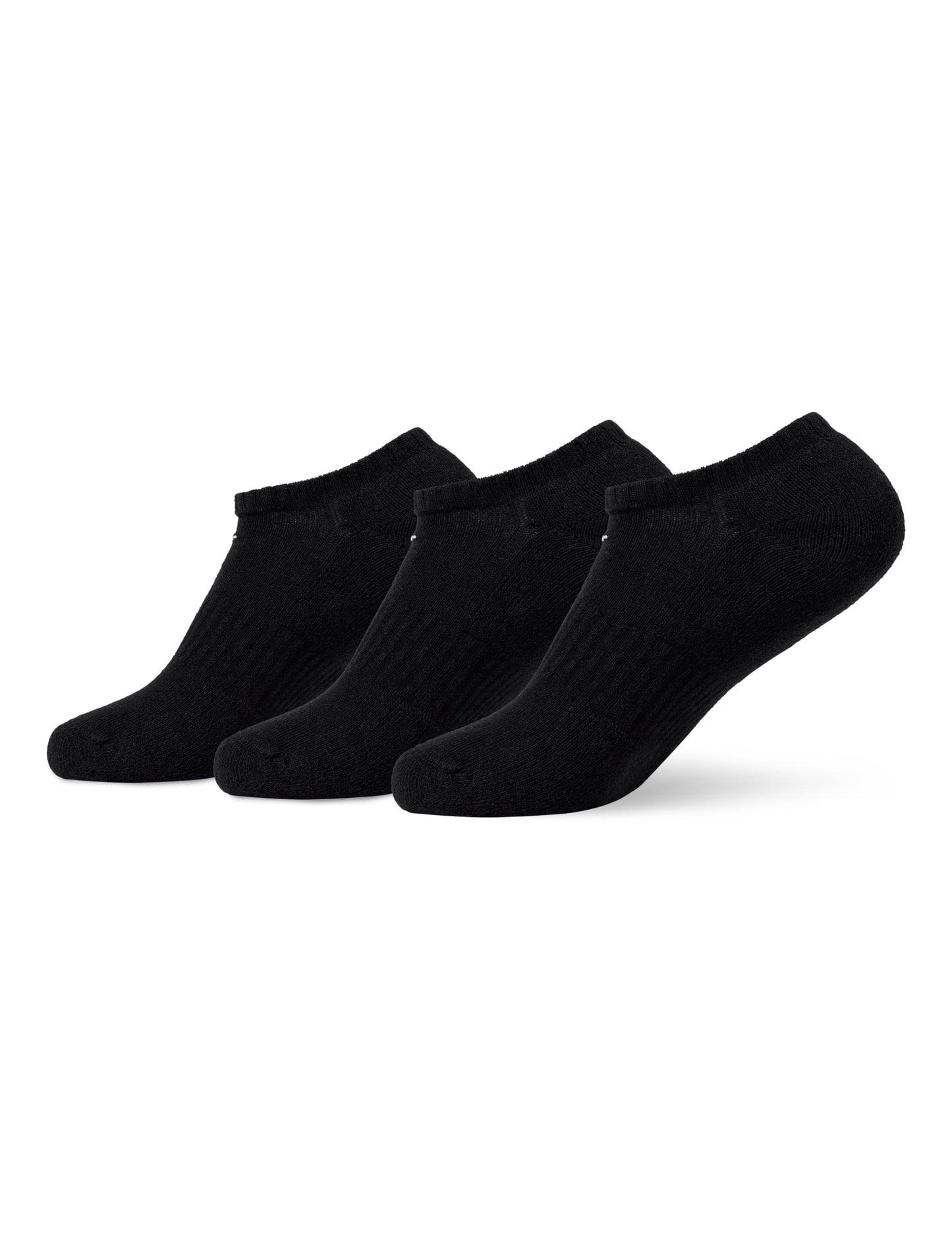 Nike Unisex Everyday Cushioned Training No-Show Socks (3 Pairs), Black/White, Large - Medaid International