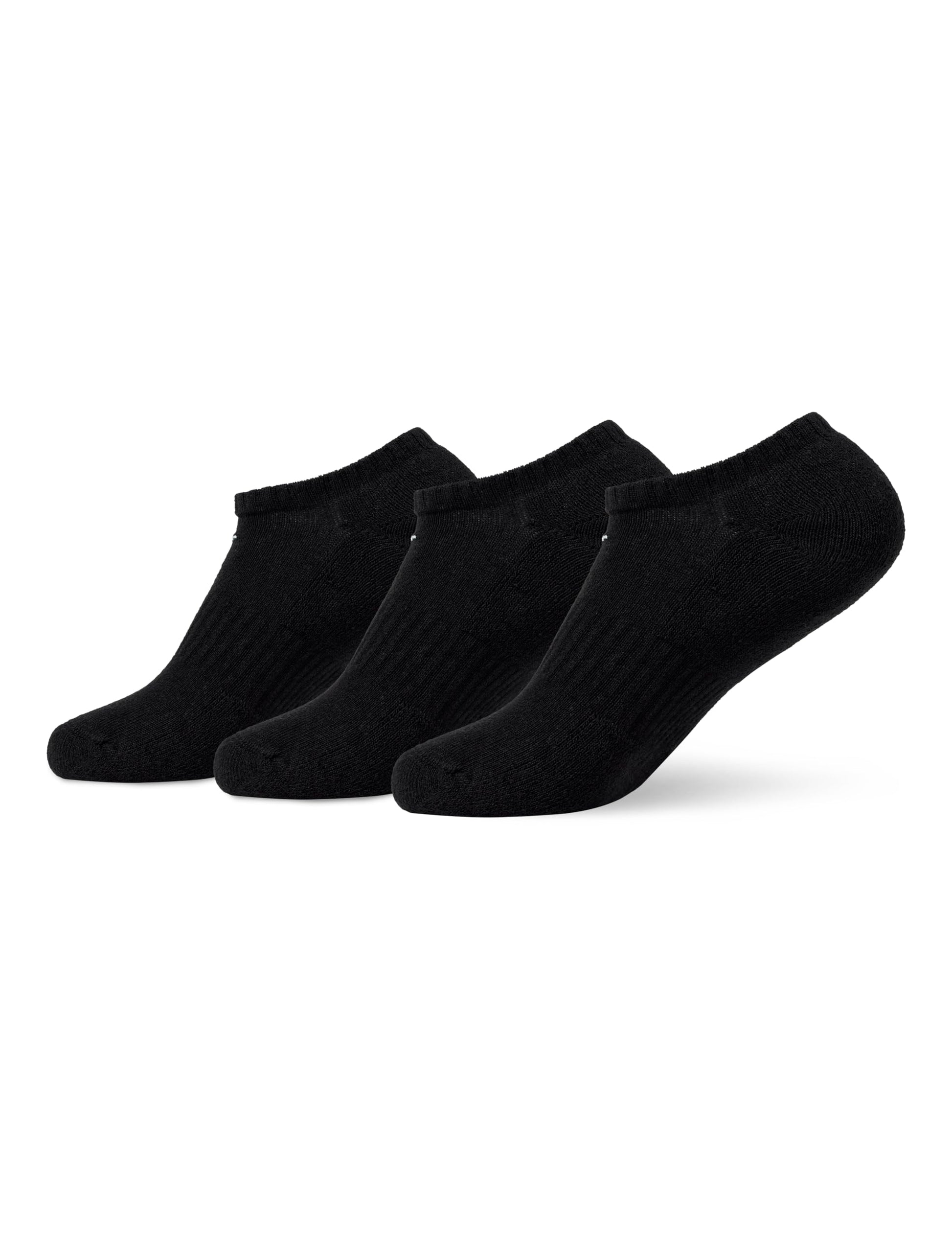 Nike Unisex Everyday Cushioned Training No-Show Socks (3 Pairs), Black/White, Large - Medaid International