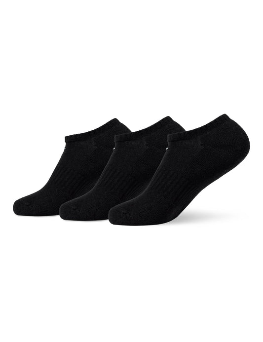 Nike Unisex Everyday Cushioned Training No-Show Socks (3 Pairs), Black/White, Large - Medaid International
