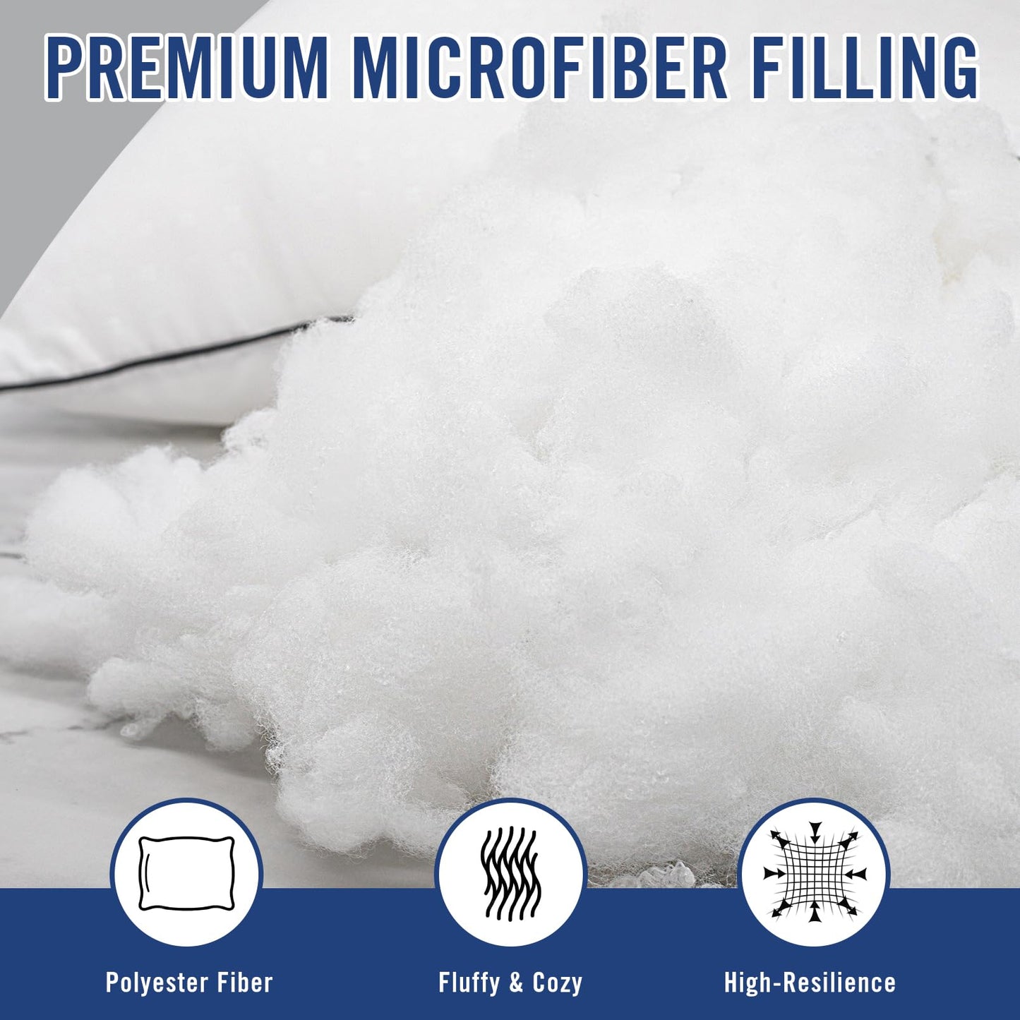 Higoom Standard Size Bed Pillows for Sleeping 4 Pack,Luxury Hotel Pillows,Comfortable and Supportive,Machine Washable,Suitable for Stomach,Back and Side Sleepers. - Medaid International