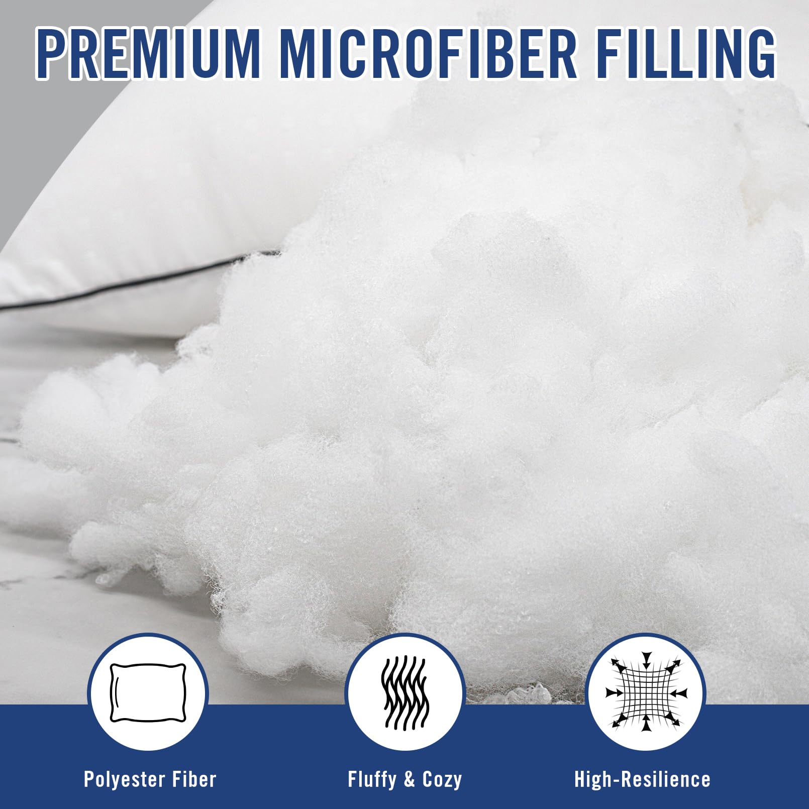 Higoom Standard Size Bed Pillows for Sleeping 4 Pack,Luxury Hotel Pillows,Comfortable and Supportive,Machine Washable,Suitable for Stomach,Back and Side Sleepers. - Medaid International