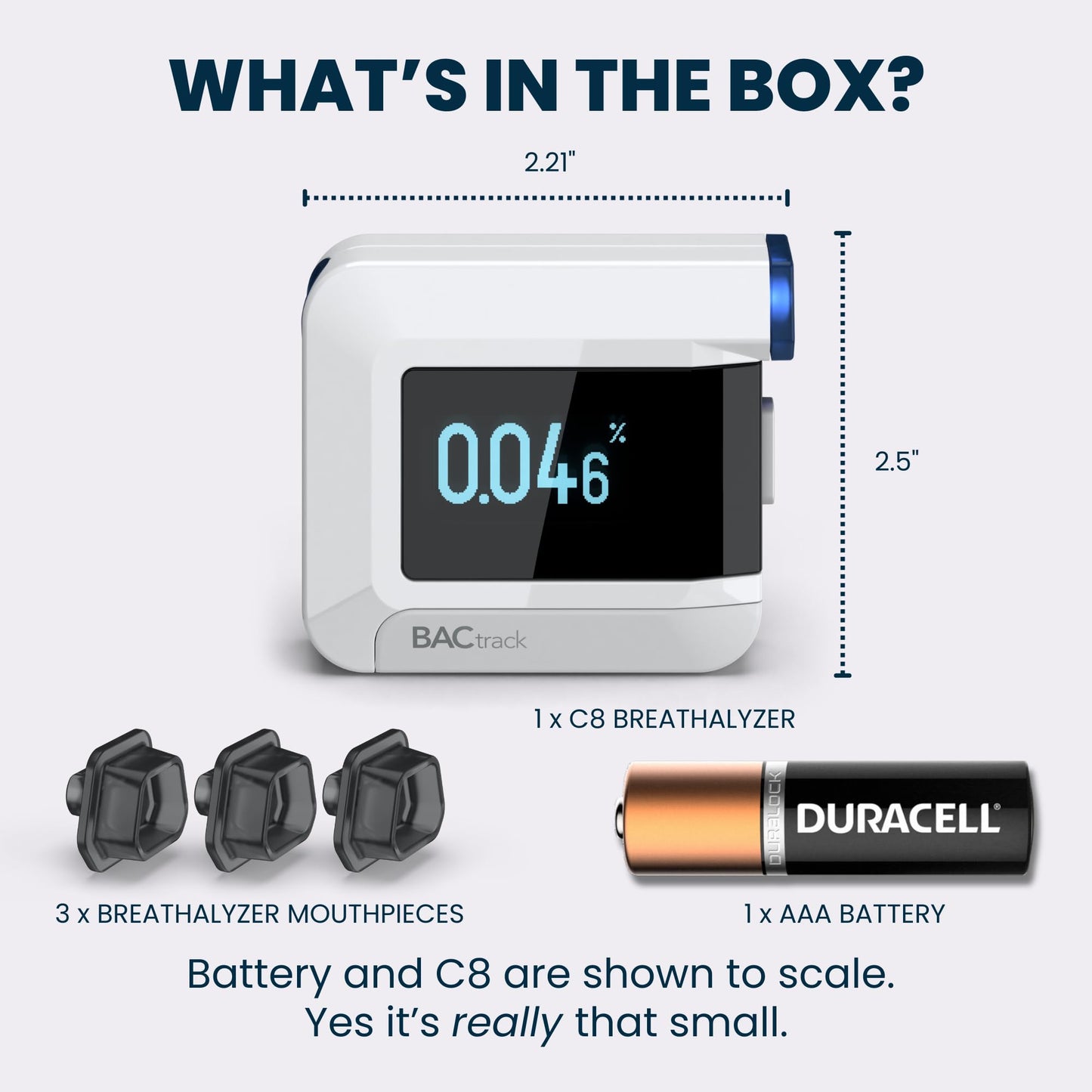 BACtrack C8 Breathalyzer | Professional-Grade Accuracy | Optional Wireless Smartphone Connectivity | Compatible w/ Apple iPhone, Google & Samsung Android Devices | Apple HealthKit Integration - Medaid International