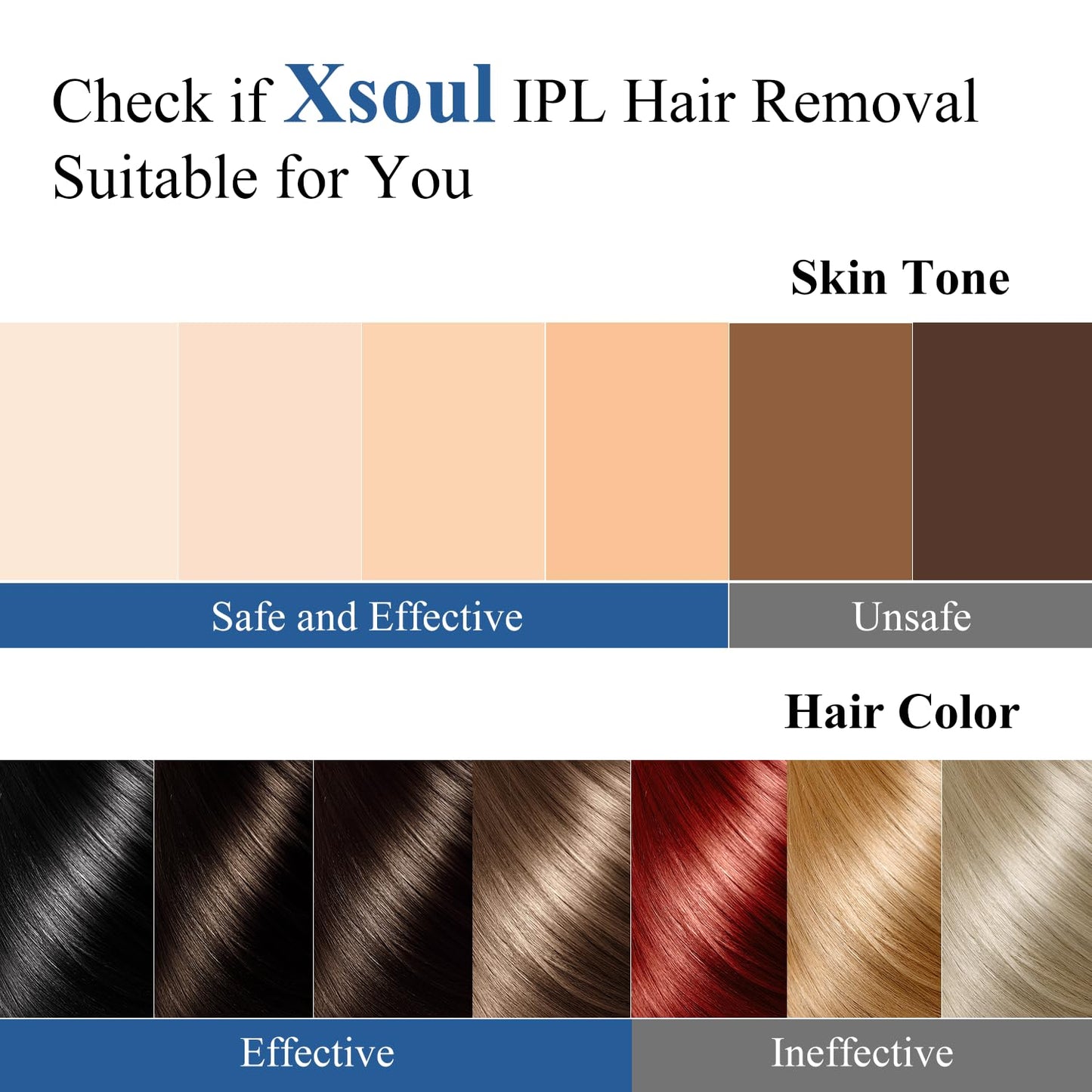Xsoul Hair Removal with Cooling, Painless IPL Hair Removal Device for Women and Men, at-home Hair Remover for Armpits, Legs, Face, and Bikini Line - Medaid International