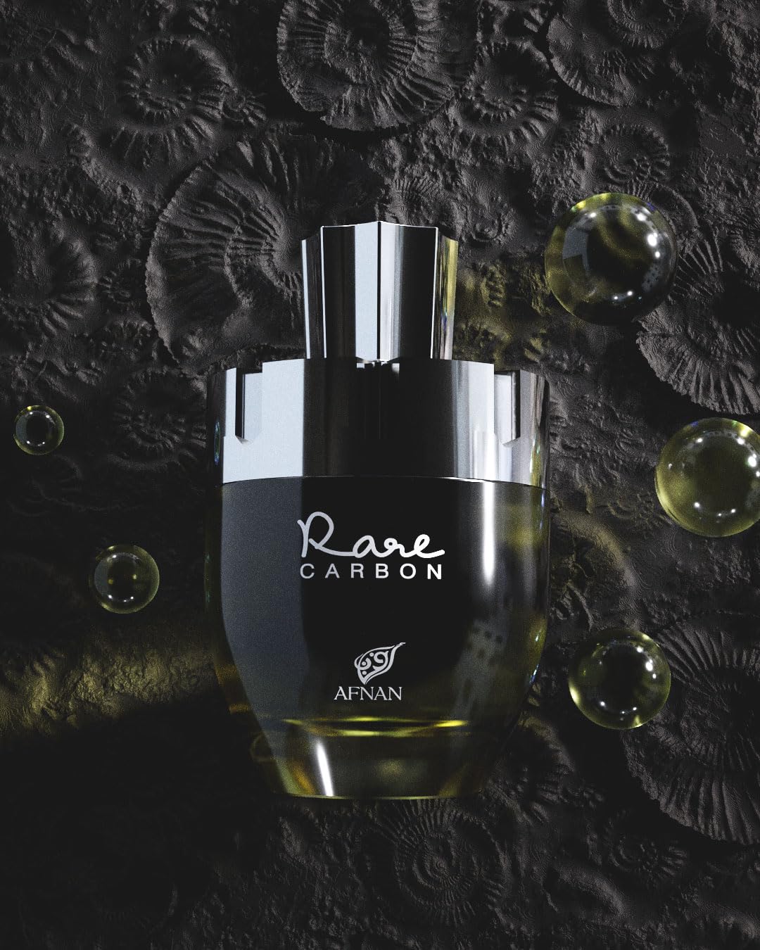 Afnan Rare Carbon Eau De Parfum Spray for Men, 3.4 Fl. Oz - Medaid International