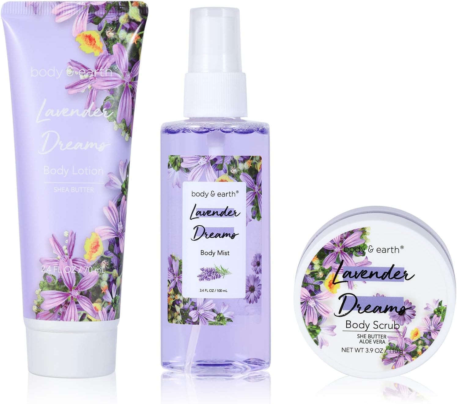 Fragrance Gift Set for Women, Body & Earth Morher's Day Gift, Body Mist & Body Lotion & Shower Gel, Perfume for Women, Valentine's Day Gift, Gift for Mom - Medaid International