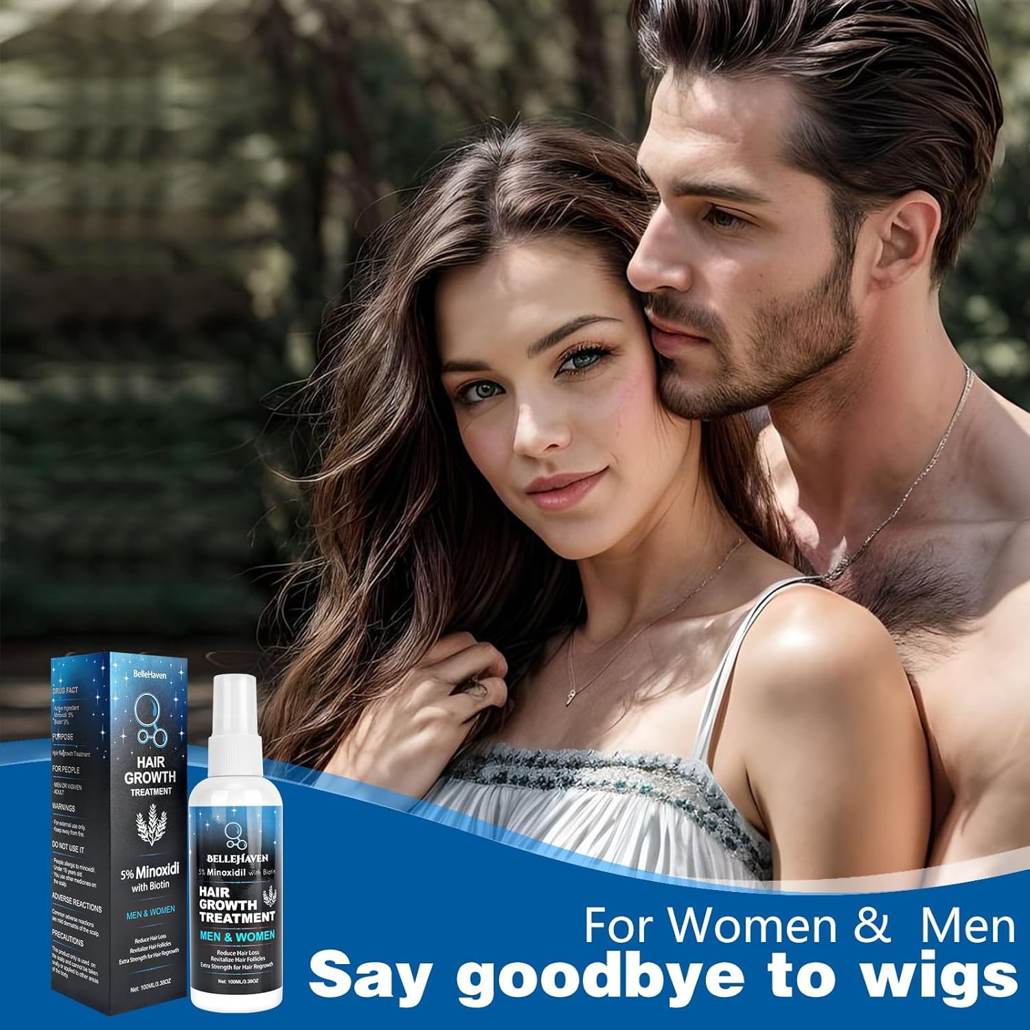 5% Minoxidil for Men Women, 100ML Minoxidil Hair Growth, Hair Regrowth Treatment Spray, Minoxidil Topical Solution Hair Growth Serum Stop Thinning and Loss Hair 2 Month Supply, for Beard, Hair - Medaid International