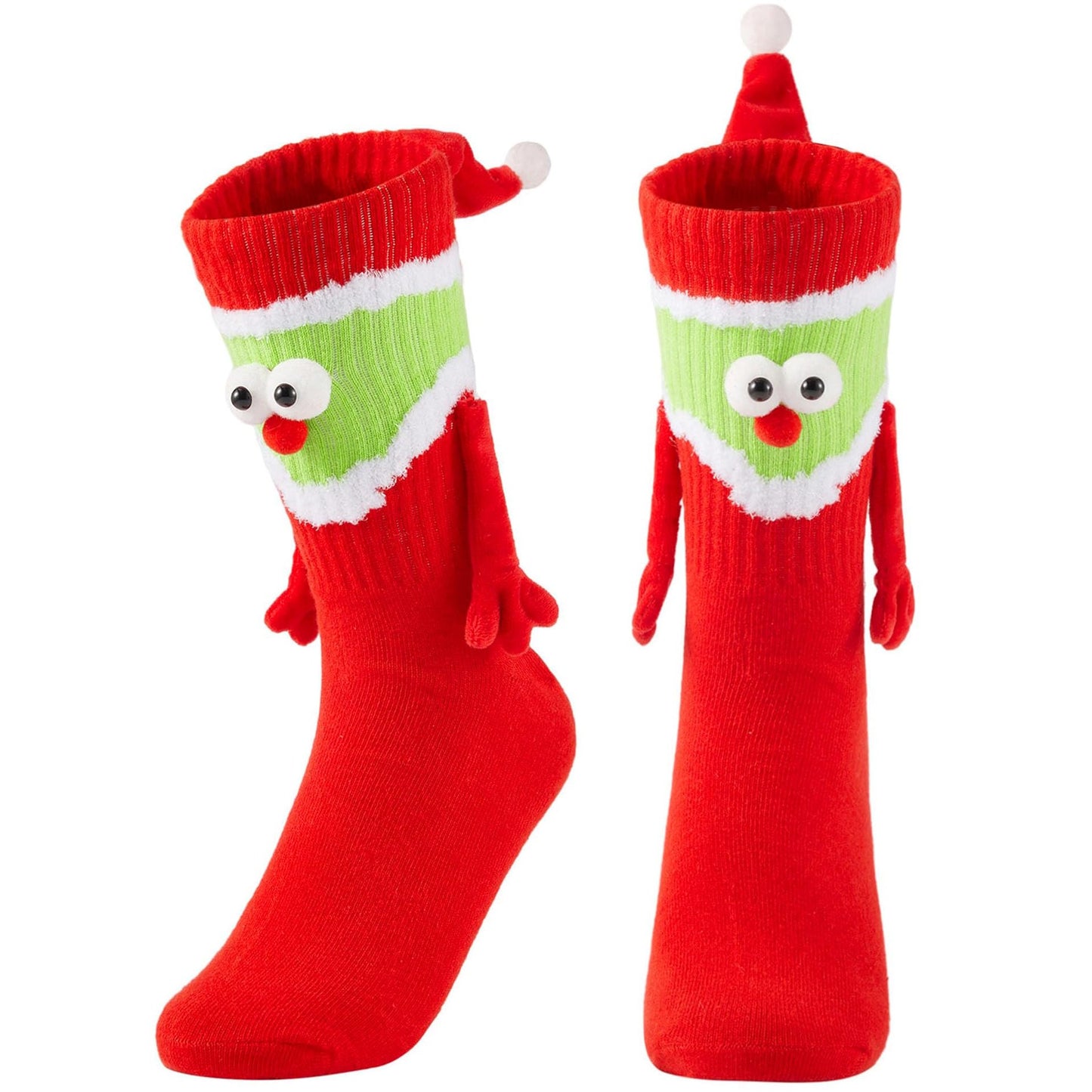 Christmas Holding Hand Socks Couple Magnetic Socks Funny Christmas Gifts Stocking Stuffers for Women Men Kids - Medaid International