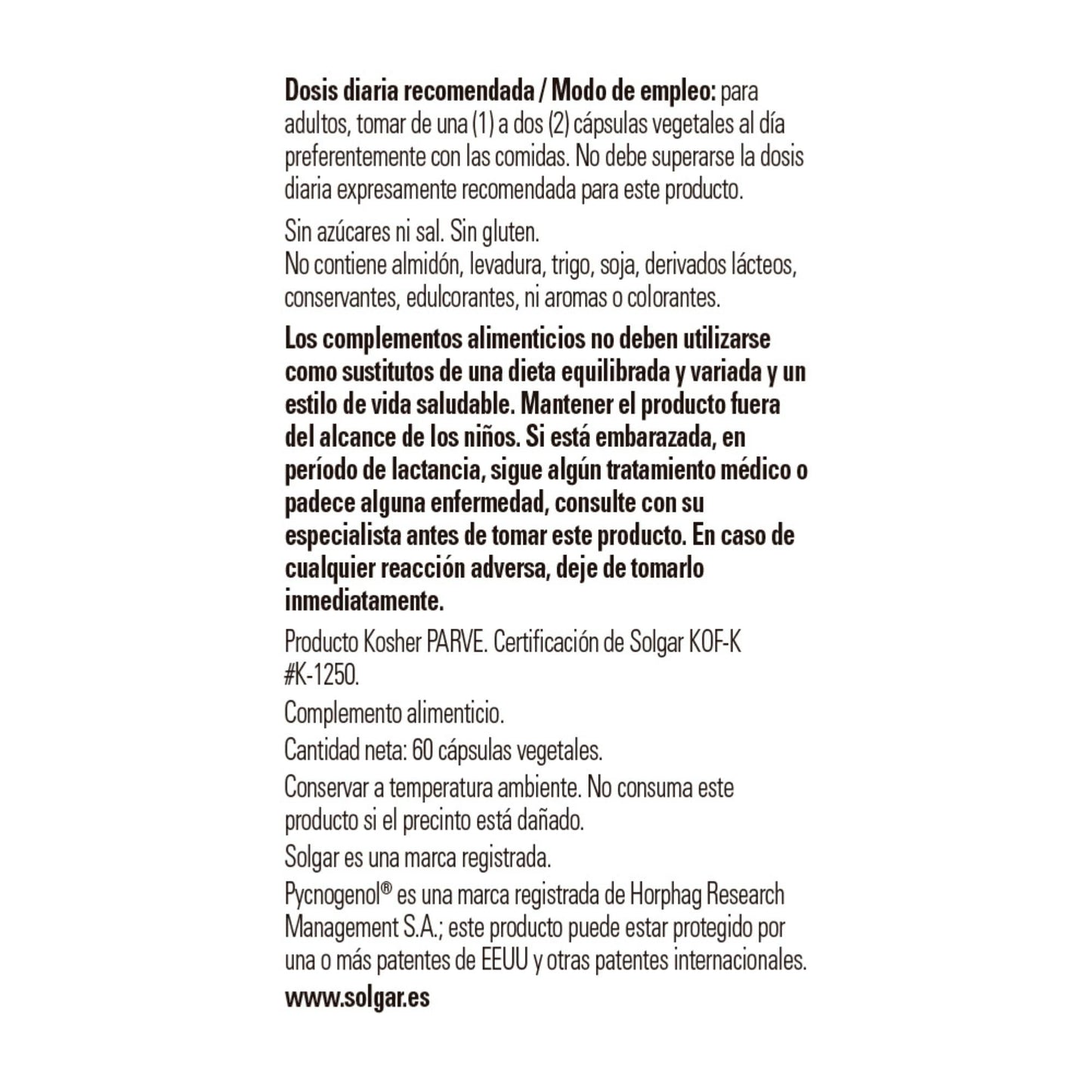 Solgar Pycnogenol 30 mg, 60 Vegetable Capsules - Antioxidant Protection - Circulatory, Joint and Skin Support - Non-GMO, Vegan, Gluten Free, Dairy Free, Kosher - 60 Servings - Medaid International