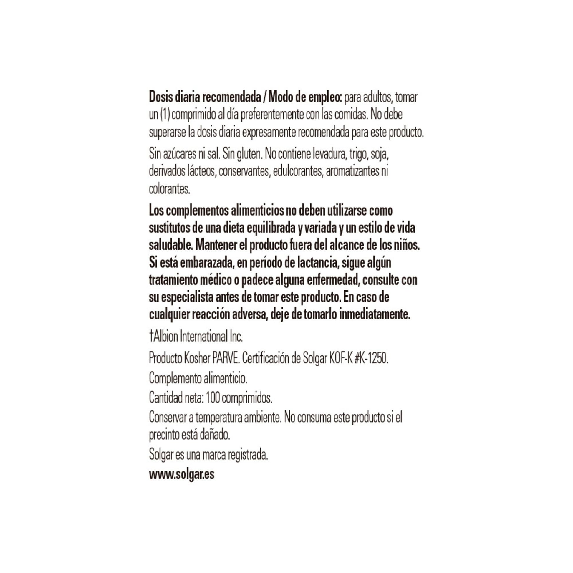 Solgar Chelated Copper Tablets, 100 Count - Medaid International