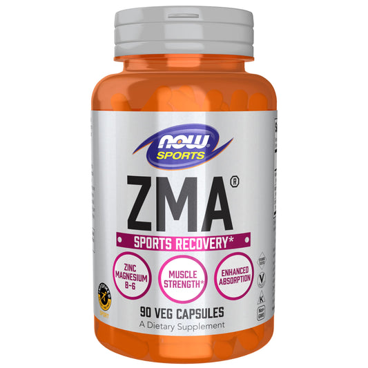 NOW Foods Sports Nutrition, ZMA (Zinc, Magnesium and Vitamin B-6), Enhanced Absorption, Sports Recovery*, 90 Capsules - Medaid International