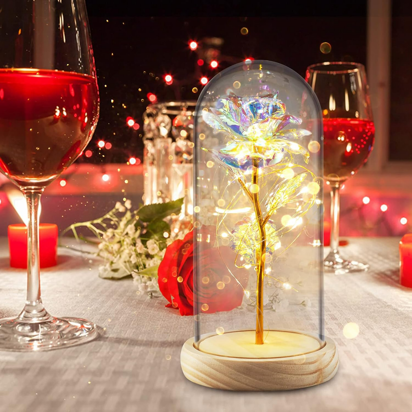 Playe gold zinc alloy flower red rose love gift - Medaid International