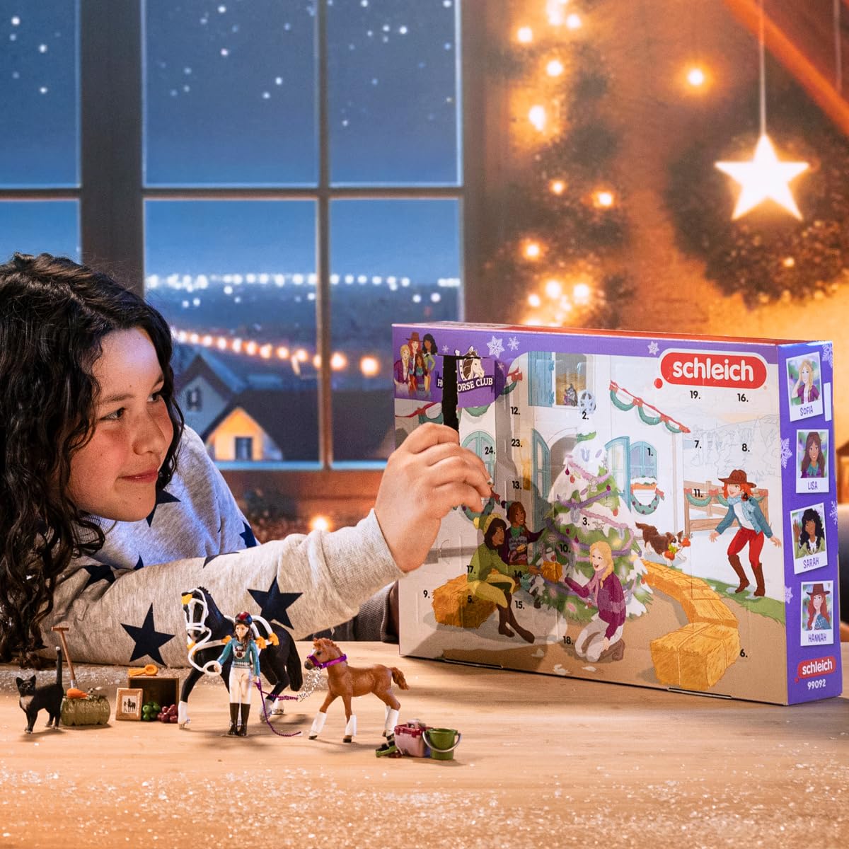 Schleich Horse Club - Horse Club Advent Calendar: Sofia's Winter Surprise - 36 Toys Including Poseable Figurine, Horses and Accessories - Holiday Event Calendar for Christmas - Kids Ages 5+ | 99012 - Medaid International