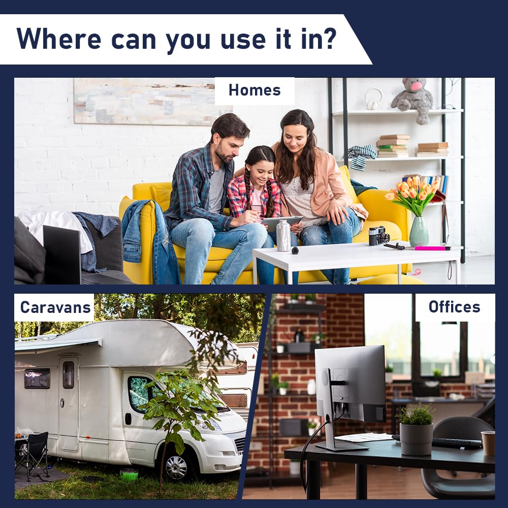 ANSIO Dehumidifier Refill Tabs, Pack of 8 – Universal Fit for Devices with up to 450g Refill Tabs or 1-Litre Collection Tub, Damp, Moisture & Condensation Absorbers for Home, Office, Garage & Bathroom - Medaid International