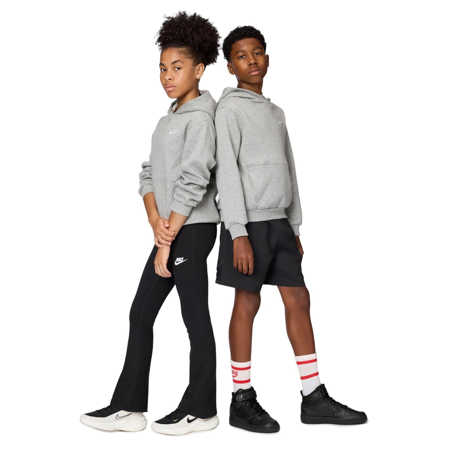 Nike Kids' Big Sportswear Club, Dark Grey Heather/White - Medaid International