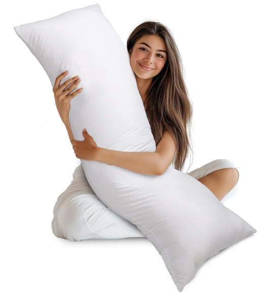 Utopia Bedding Full Body Pillow for Adults (White, 20 x 54 Inch), Long Pillow Insert for Sleeping, Ideal for Side Sleepers - Medaid International