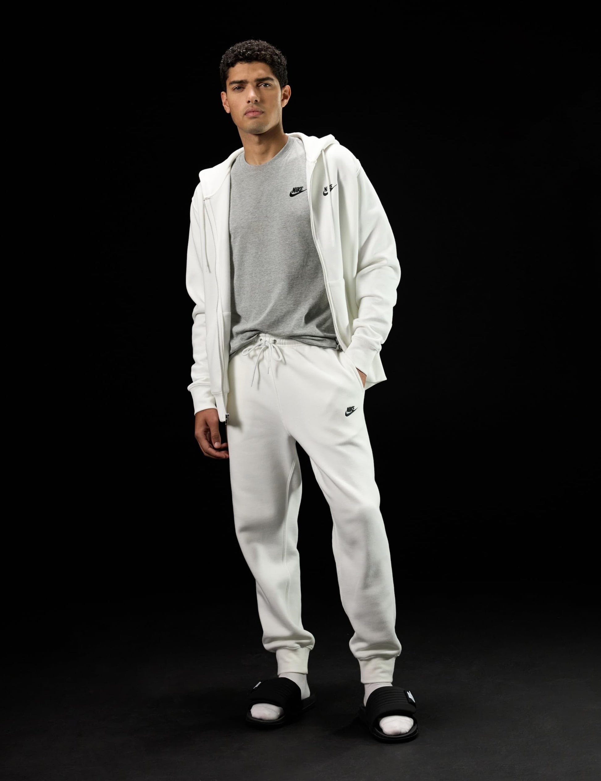 Nike Men's Sportswear Club T-Shirt, Dark Grey Heather/Black, 2XL - Medaid International