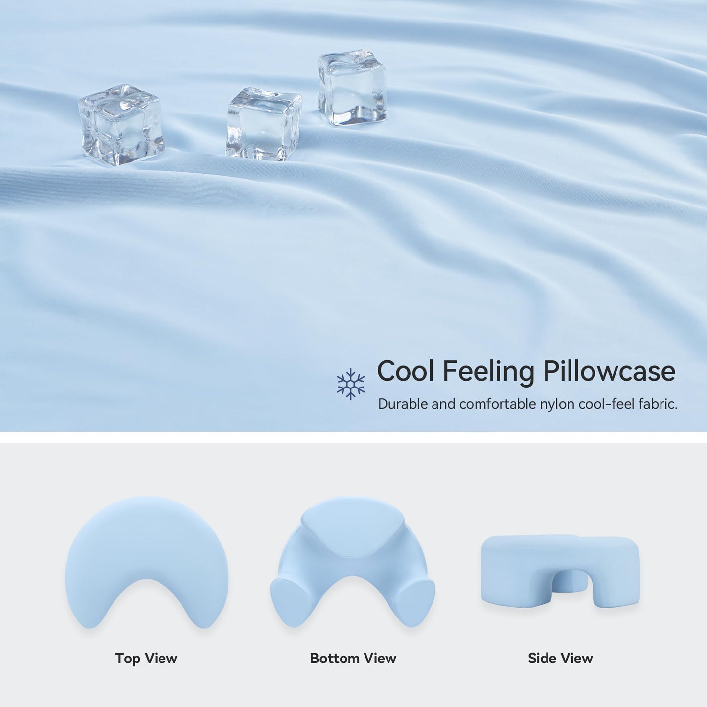 Side Sleeping Pillow with Arm Holes - Ergonomic Memory Foam Pillow for Cervical, Neck, Shoulder & Rotator Cuff Pain Relief - Ideal for Side Sleepers.(Blue) - Medaid International