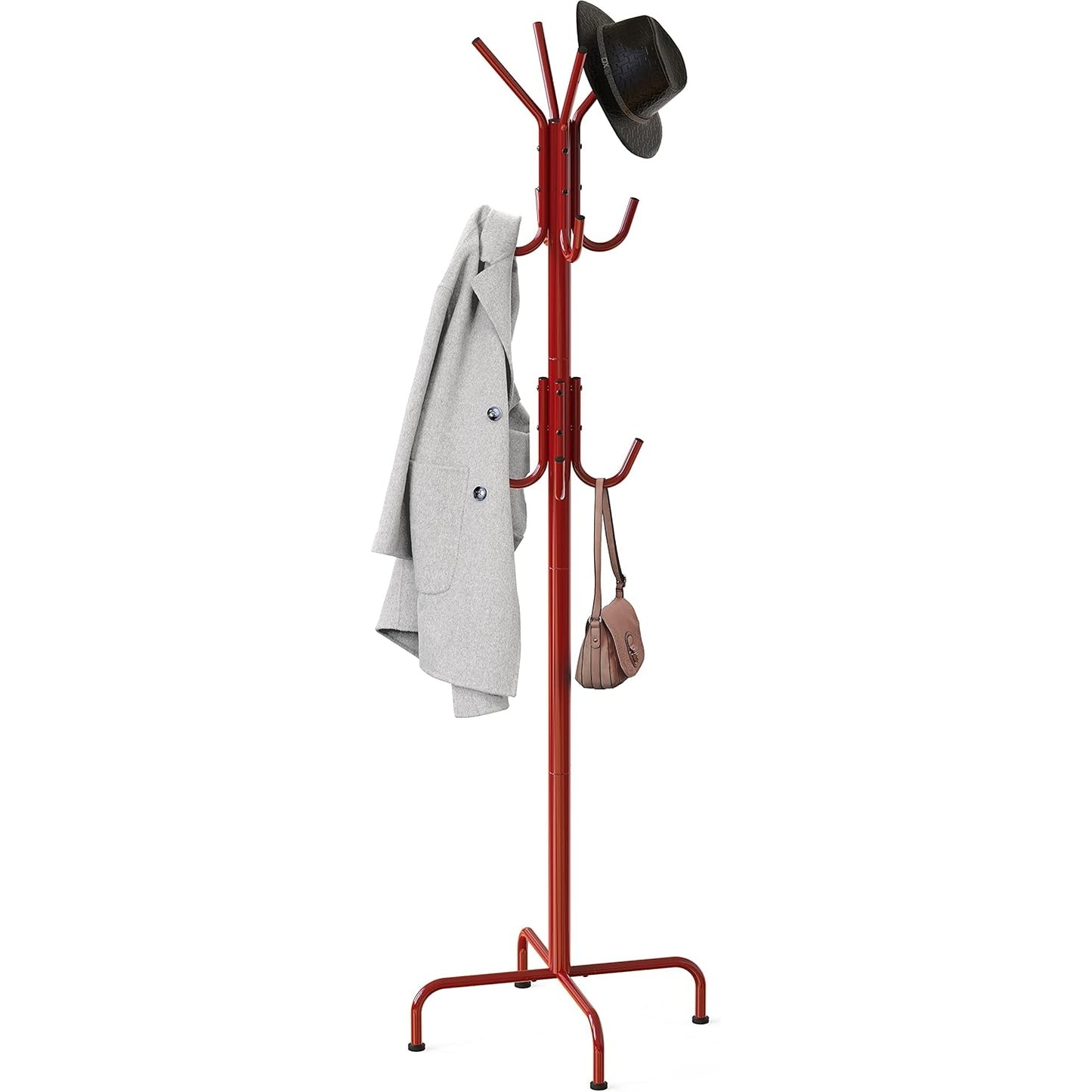 Simple Houseware Standing Coat and Hat Hanger Organizer Rack, 12 Hooks White - Medaid - Lebanon