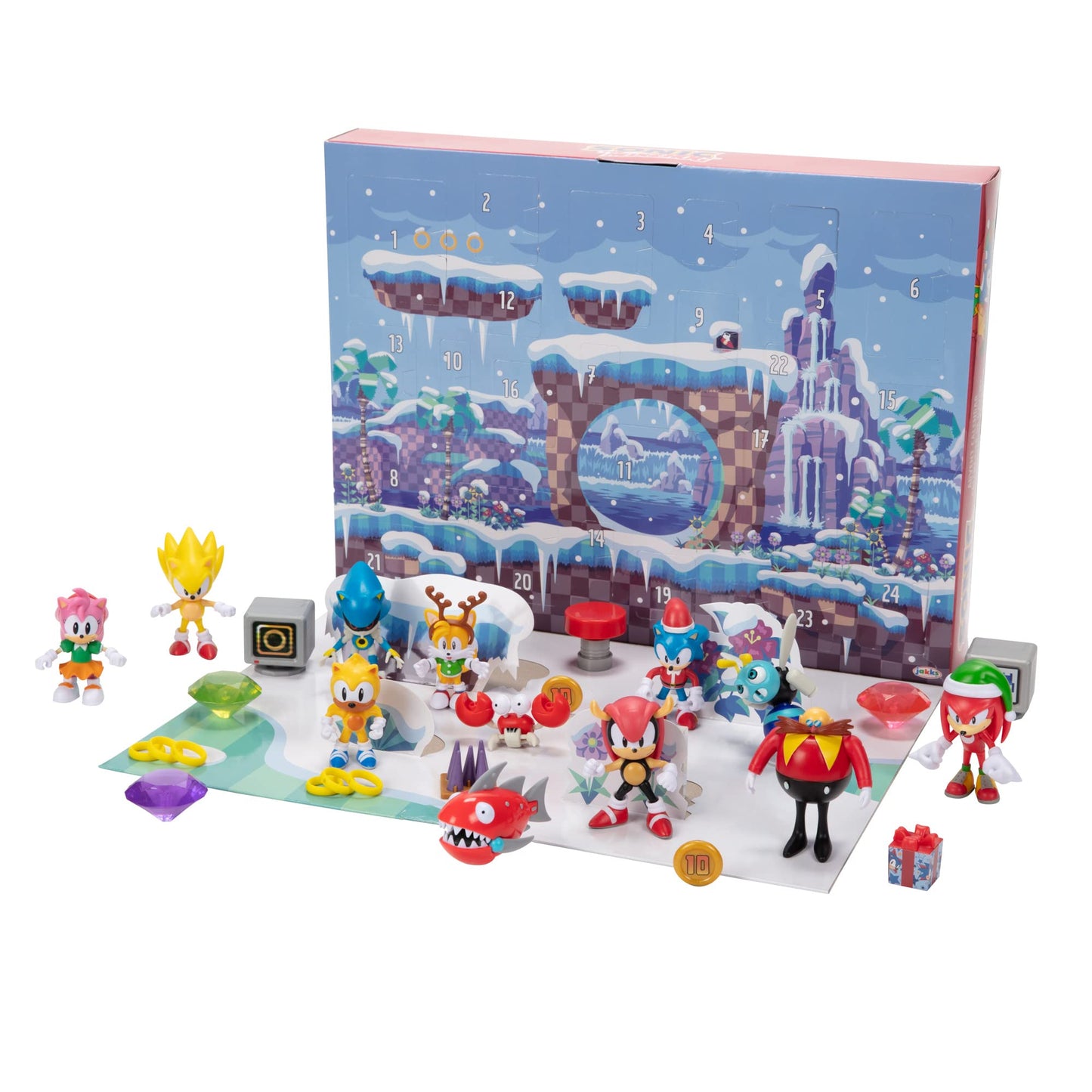 Sonic The Hedgehog Advent Calendar 2025 - 24 Surprises with Exclusive Collectible 2.5 Inch Holiday Action Figures! - Medaid International