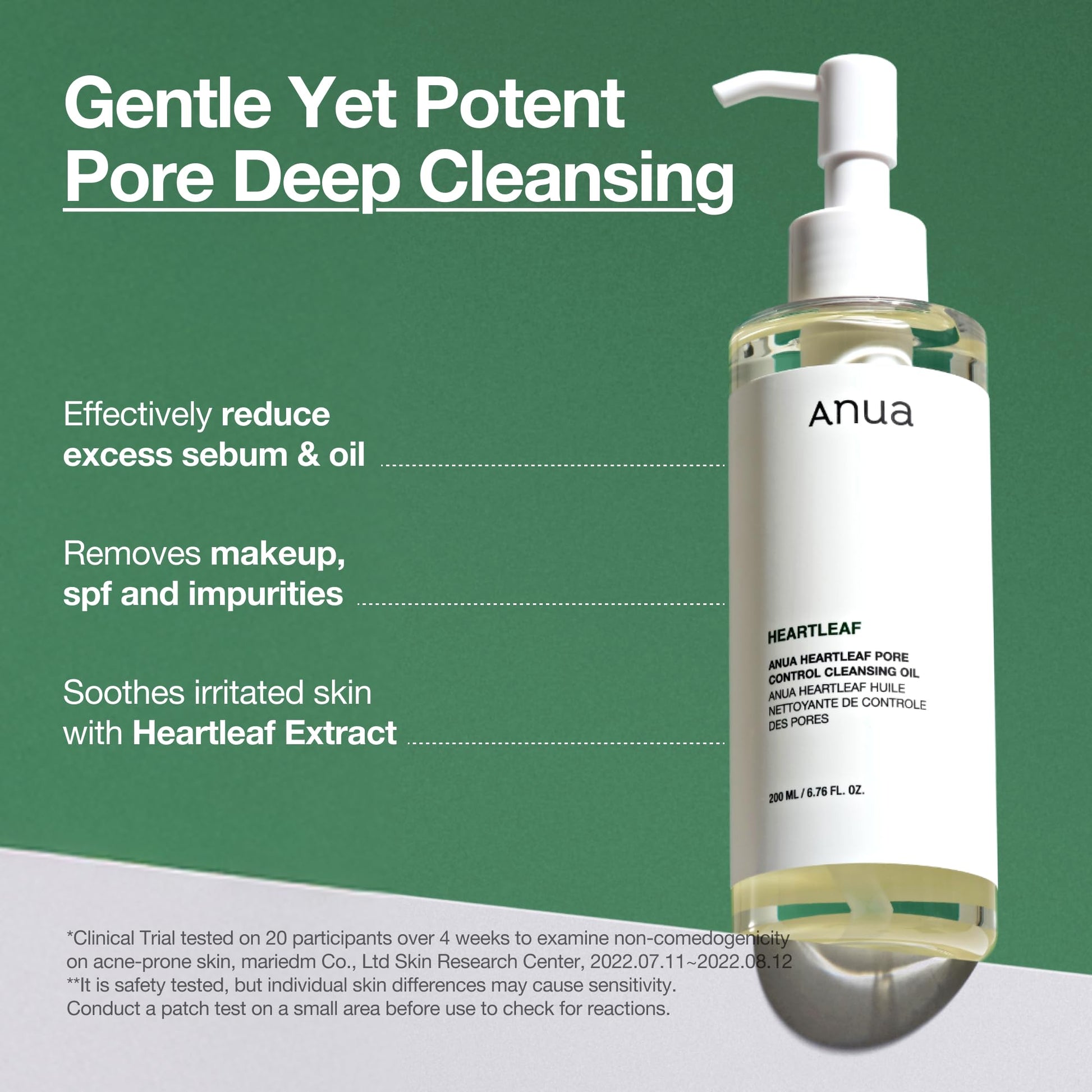 Anua Heartleaf Pore Control Cleansing Oil, Oil Cleanser for Face, Makeup Blackhead Remover, Korean Skin Care 6.76 fl oz(200ml) (original) - Medaid International