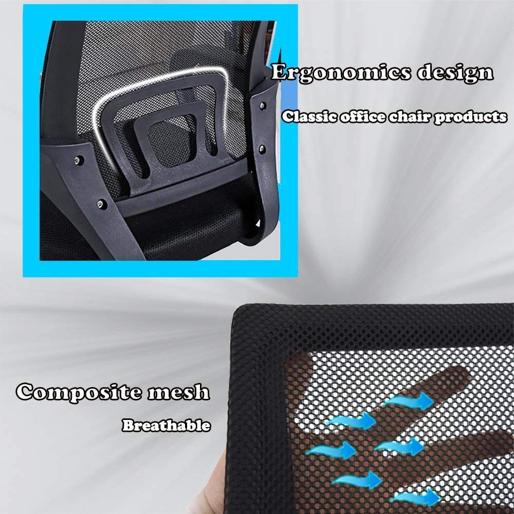 BestOffice Office Chair Ergonomic Cheap Desk Chair Mesh Computer Chair Lumbar Support Modern Executive Adjustable Stool Rolling Swivel Chair for Back Pain (Black) - Medaid International