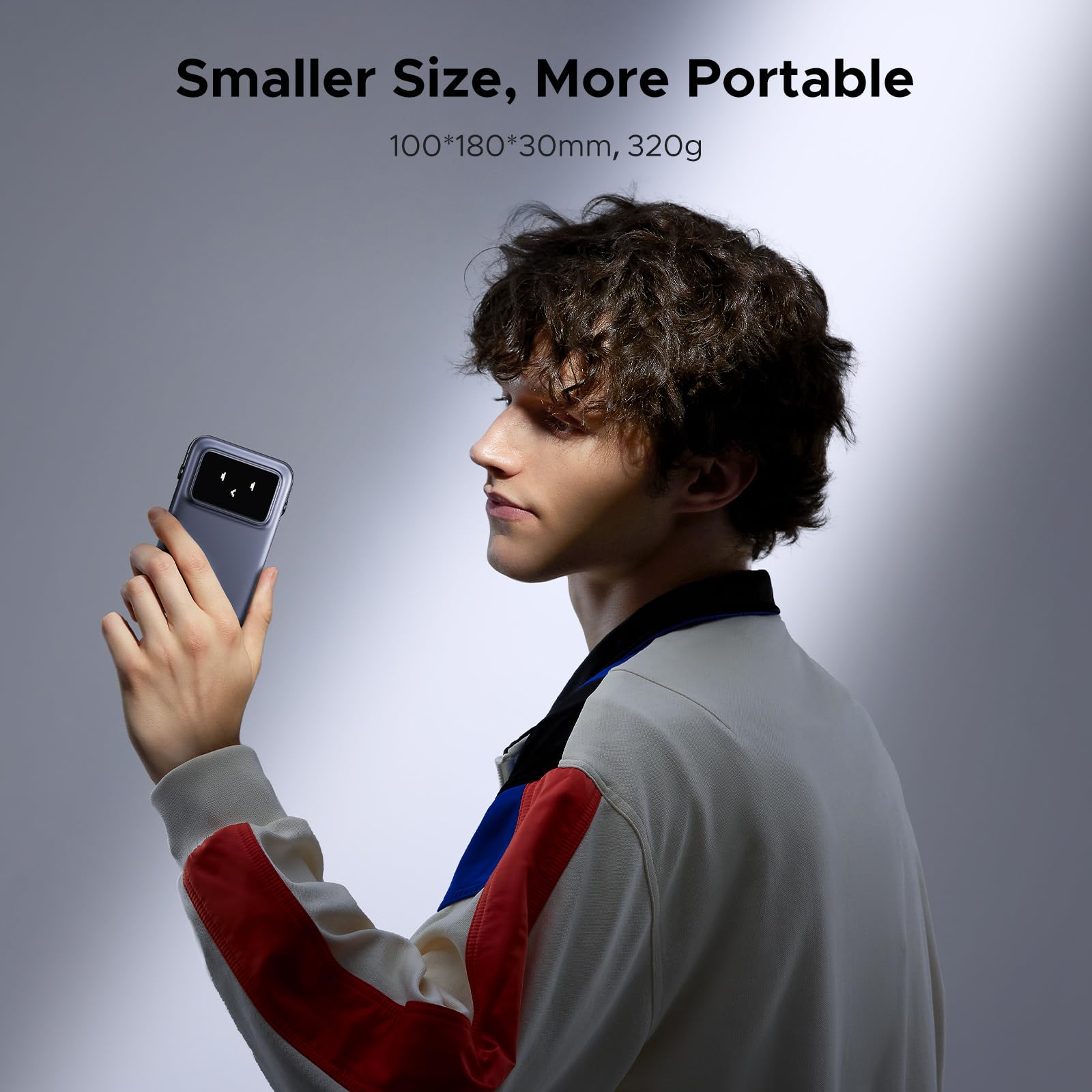 UGREEN Uno 10000mAh Magnetic Portable Charger, Qi 7.5W Wireless Power Bank, PD 20W USB C Battery Pack with Foldable Stand and TFT Display MagSafe Compatible iPhone 17/16 /15/14/13/12 Series, Black - Medaid International