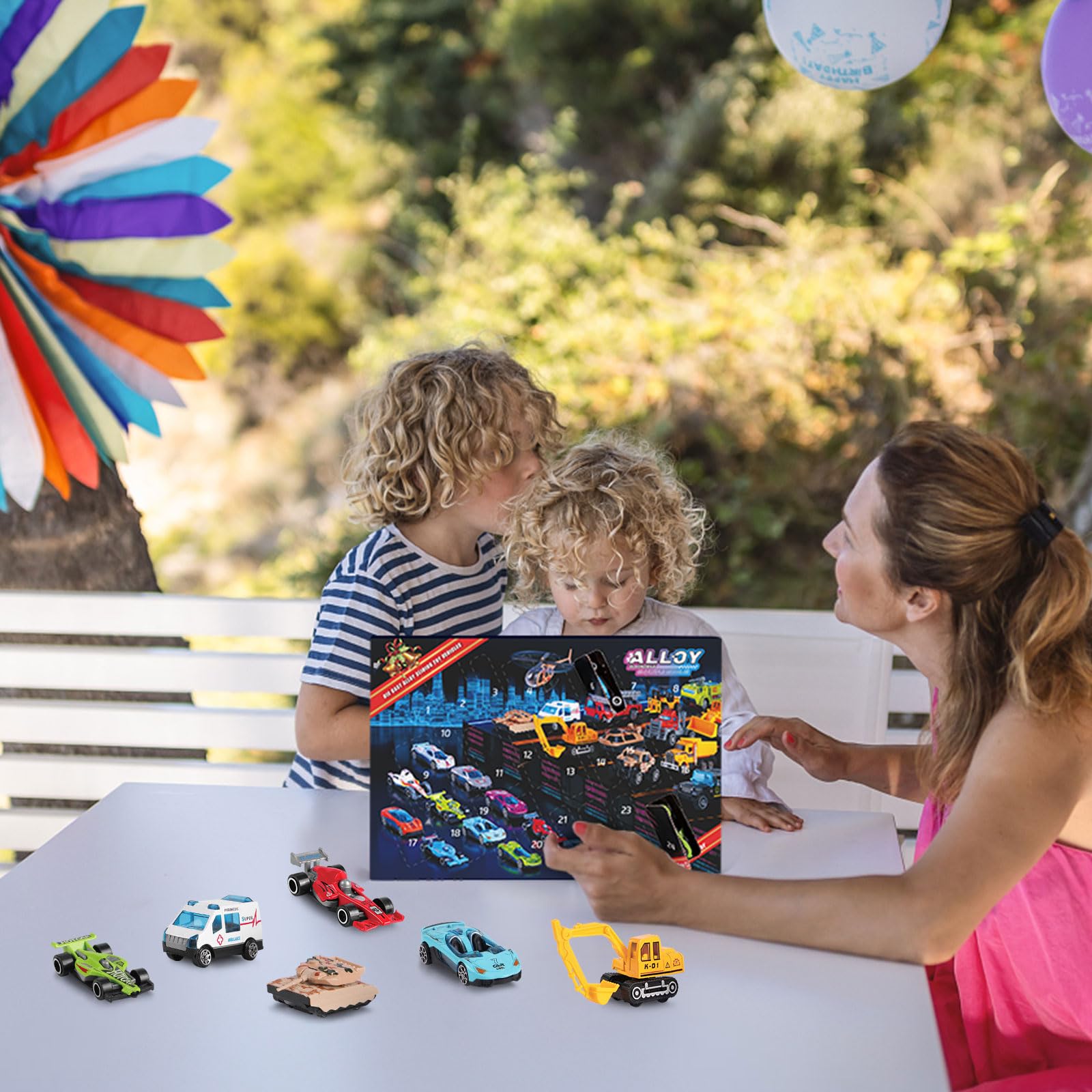 24 PCS Play Vehicles Advent Calendar, 24 Days of Surprises Toys Box, Christmas Countdown Advent Calendars for Kid Boys - Medaid International