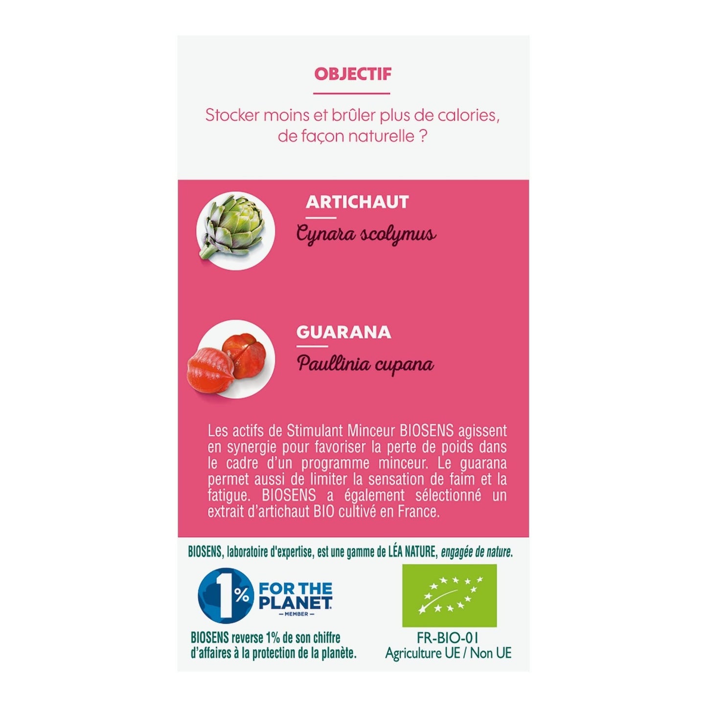 Biosens - Gélule végétale Stimulant Minceur - Artichaut et Guarana - Certifié Bio AB Vegan - Fabriqué en France - Actifs 100% Végétaux - Programme de 15 jours - 45 gélules (Lot de 2) - Medaid International