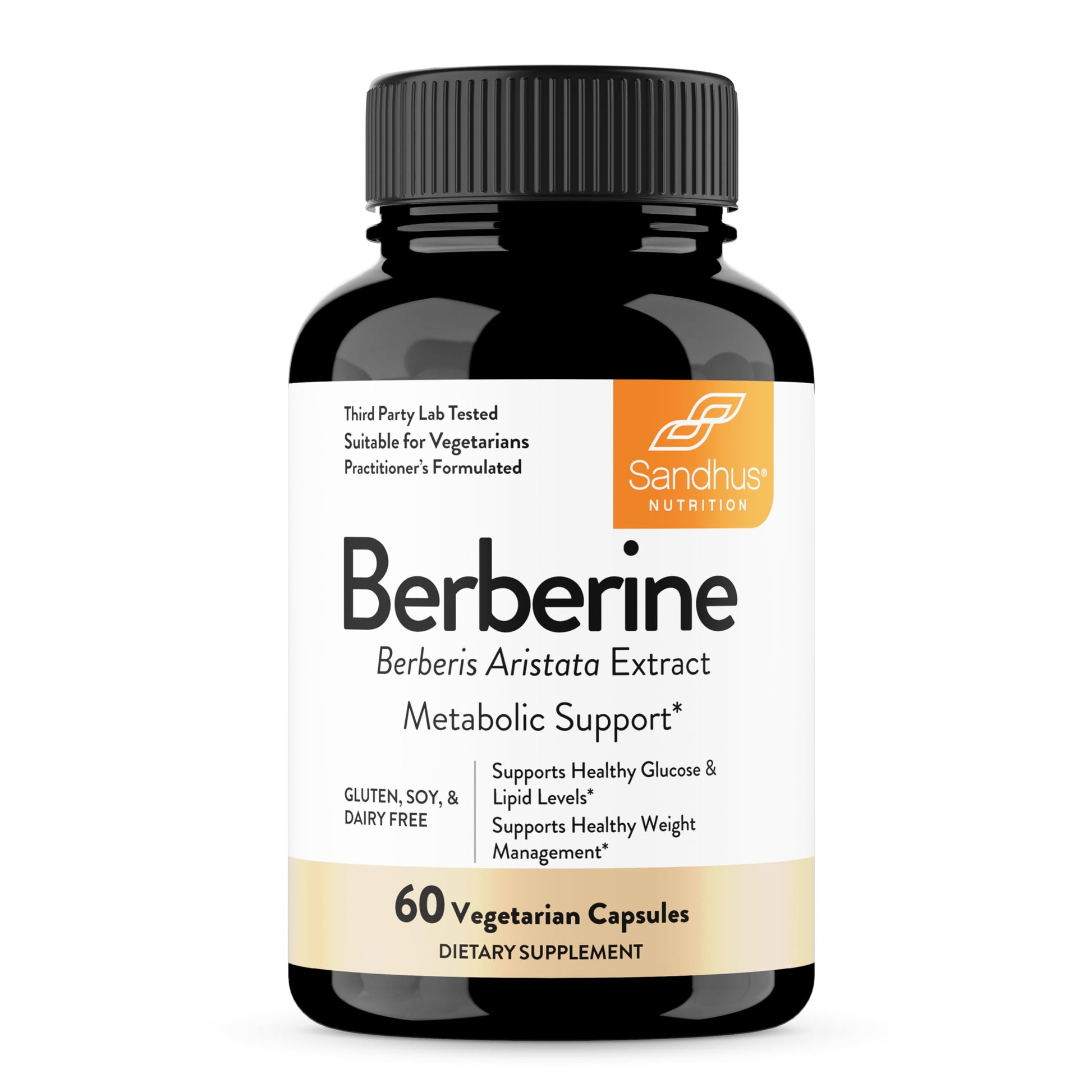 Sandhu's Berberine HCL Supplement 500mg per capsule with 97% Pure Berberis Aristata Extract| 60 count| Supports Weight Management & Healthy Energy levels| Made in USA, Vegetarian, Non-GMO, Gluten Free - Medaid International