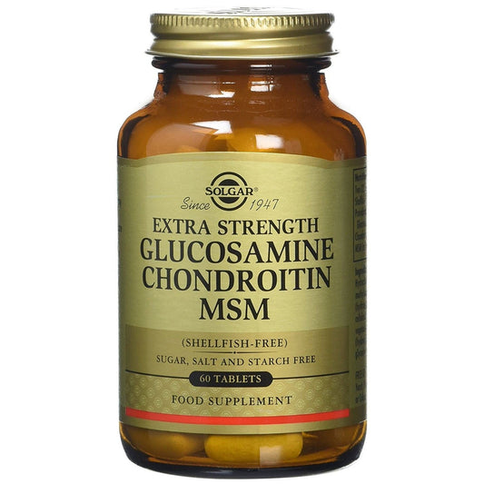 Solgar Triple Strength Glucosamine Chondroitin MSM, 60 Tablets - Promotes Healthy Joints, Supports Comfortable Movement - Shellfish Free - Gluten Free, Dairy Free - 30 Servings - Medaid International