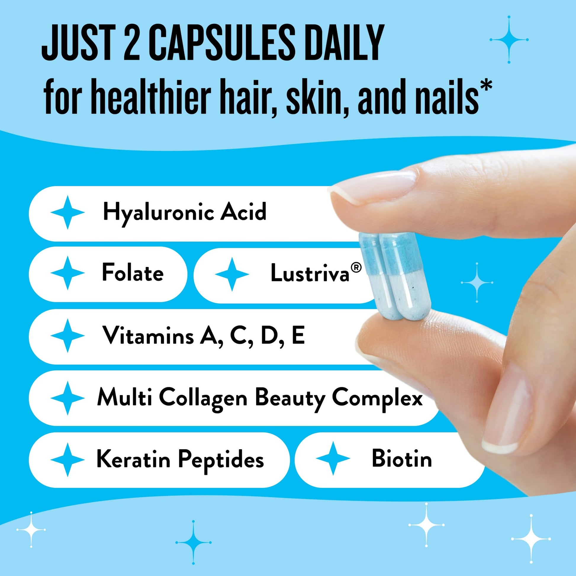 Hair Growth Vitamins for Women - Biotin for Hair Growth with Collagen & Lustriva, Products & Supplements for Thinning, Thicker, Fuller, Stronger Skin & Nails, Legendairy Milk Mane Event™ - Medaid International