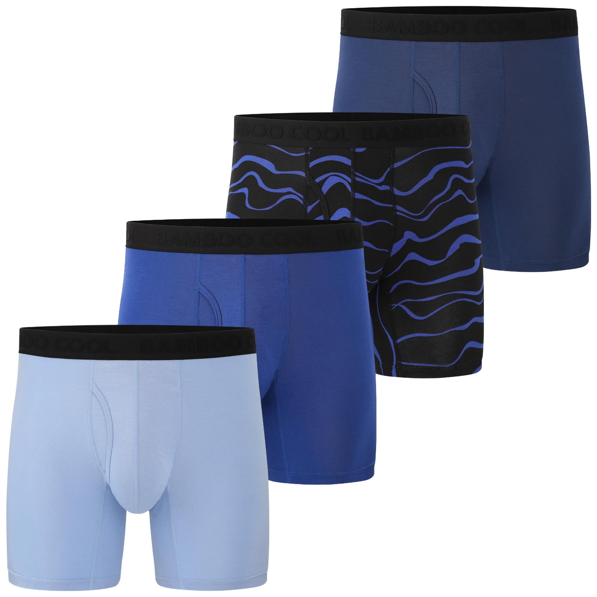 BAMBOO COOL Men’s Underwear Boxer Briefs Soft Comfortable Viscose from Bamboo Underwear Boxer Briefs for Men (4 or 7 Pack) - Medaid International