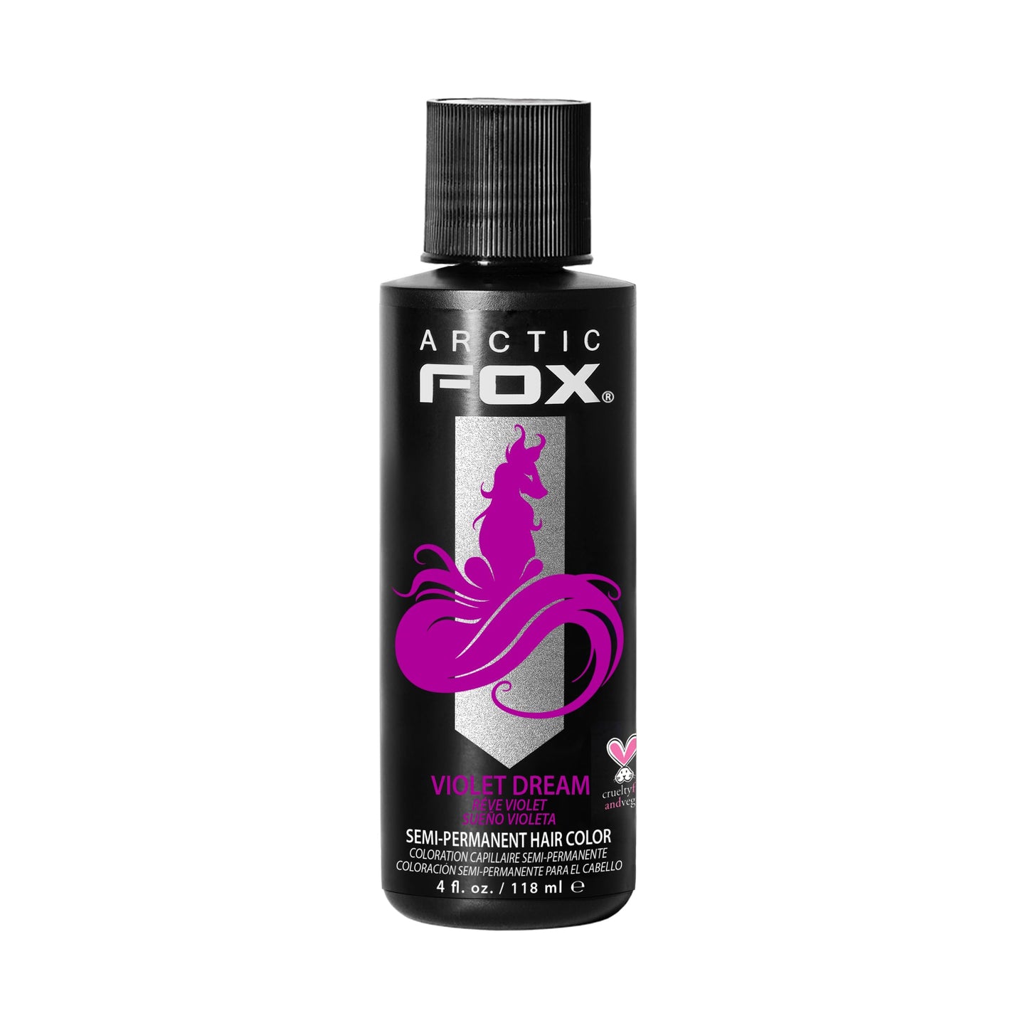 ARCTIC FOX Vegan and Cruelty-Free Semi-Permanent Hair Color Dye (4 Fl Oz, VIOLET DREAM) - Medaid International