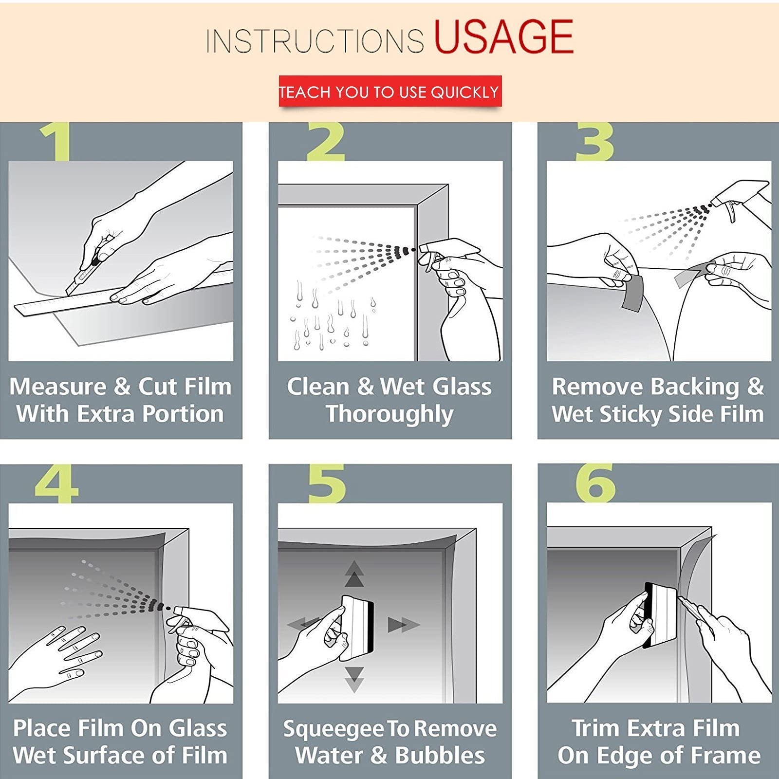 Arthome Privacy Window Films,35.4 x 100 inches PVC Glass Film Frosted No Glue Self Static Cling UV Blocking for Bathroom Living Room Bedroom Kitchen Office Home (90 x 254 CM, AH017W) - Medaid International