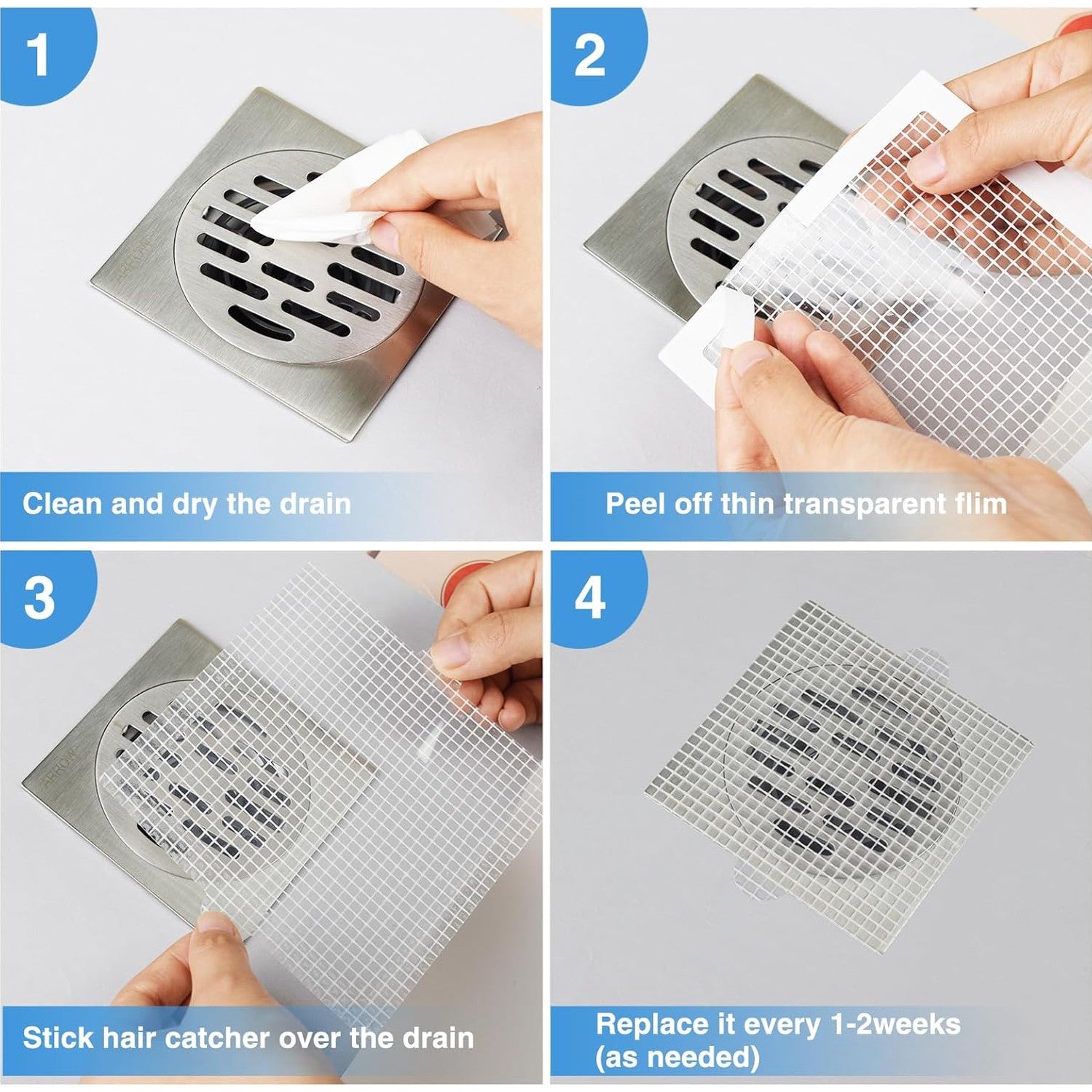 Shower Drain Hair Catcher (20 pcs) - Medaid International