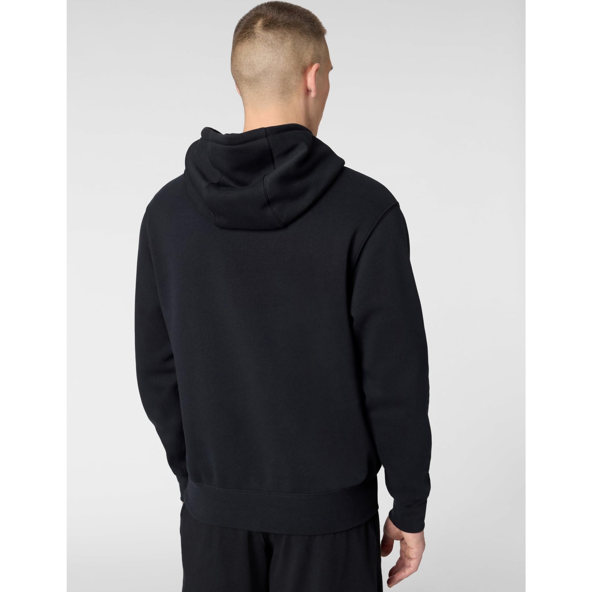 Nike Men's Club Pullover Fleece Hoodie, Black/Black/White, Medium - Medaid International