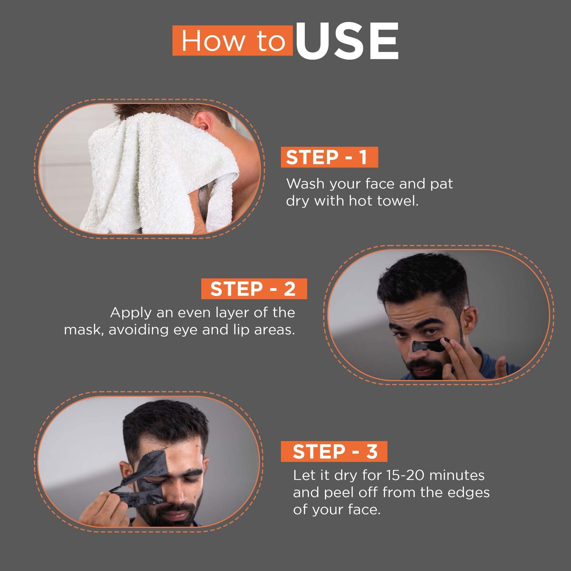 BEARDHOOD Charcoal Peel Off Mask | Skin Detox & Instant Glow | Benefits of Rosemary Oil & Eucalyptus Oil 3.5 Ounce/100Gram - Medaid International