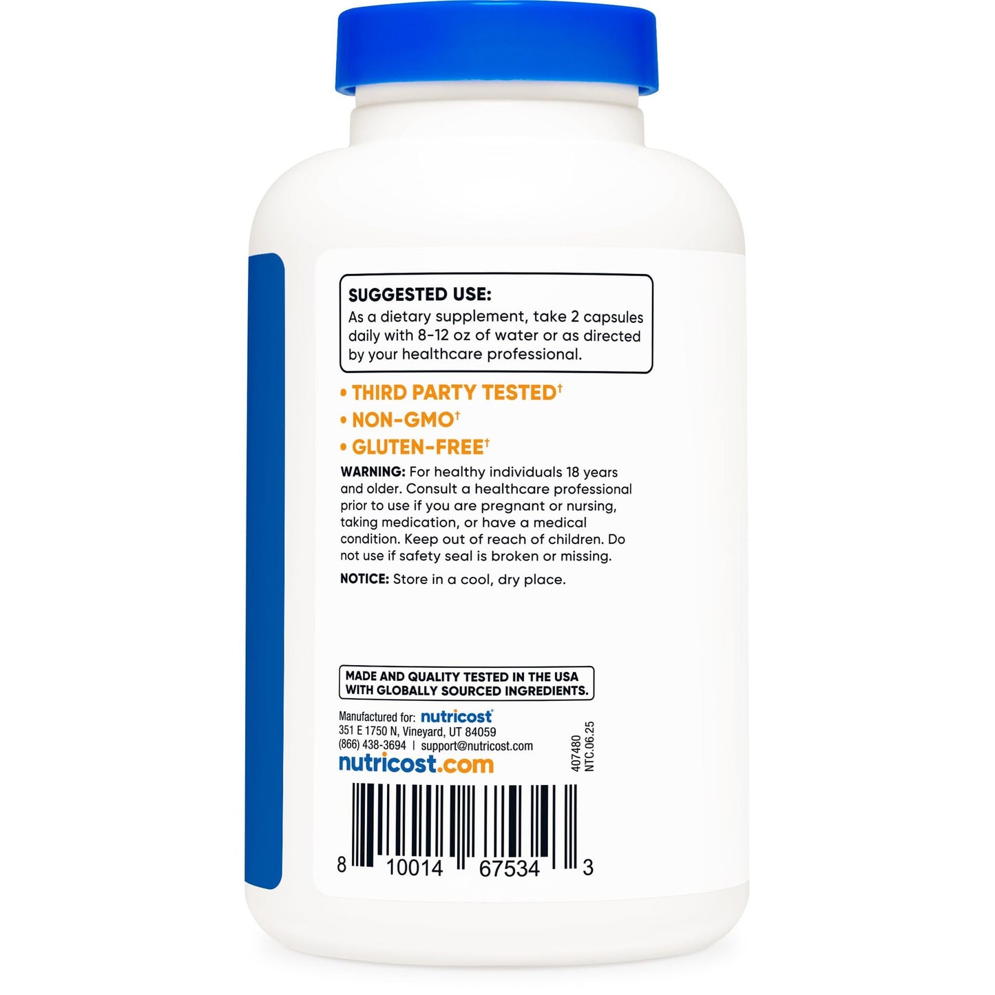 Nutricost Alpha Lipoic Acid 600mg Per Serving, 240 Capsules - Gluten Free, Vegetarian Capsules, Soy Free & Non-GMO - Medaid International