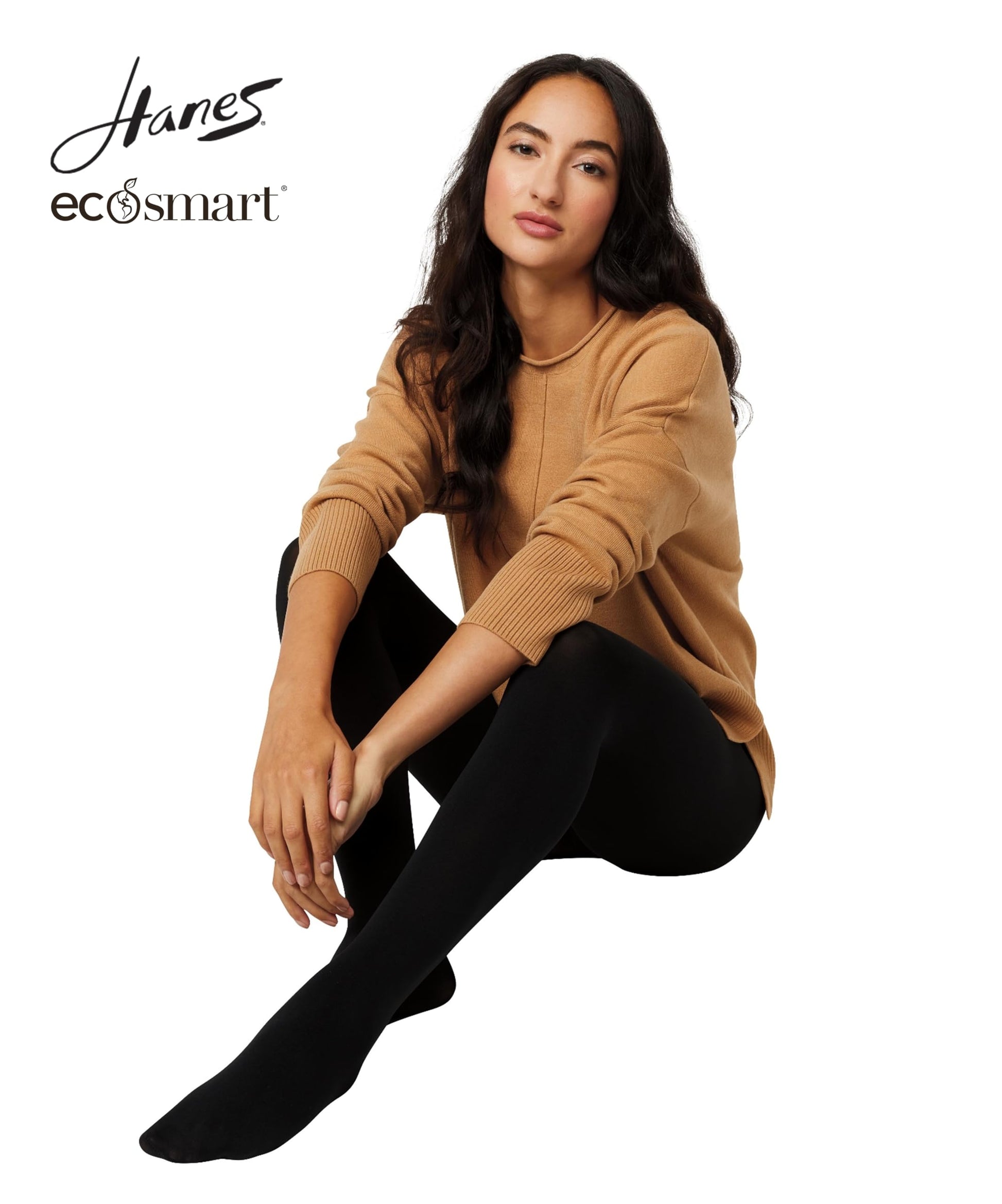 Hanes EcoSmart Blackout Tights, Same to Waist, Sheer Toe, Black, Size Small (Pack of 1) - Medaid International
