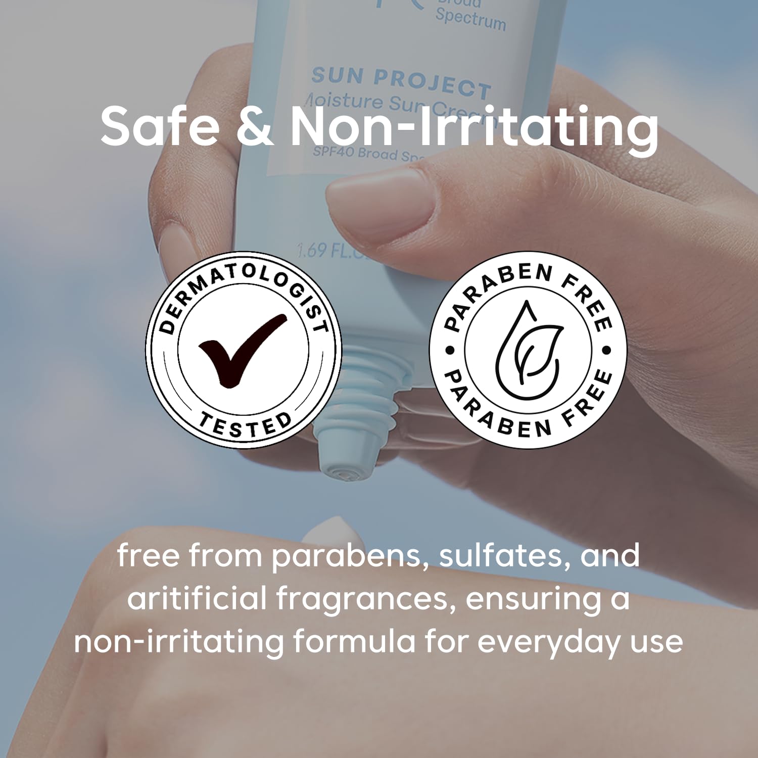 THANKYOU FARMER Sun Project Moisture Sun Cream SPF 40 - Korean Sunscreen with Panthenol - Fragrance Free, Broad Spectrum, Dermatologist Tested, Moisturizing, No White Cast 1.69 fl oz - Medaid International