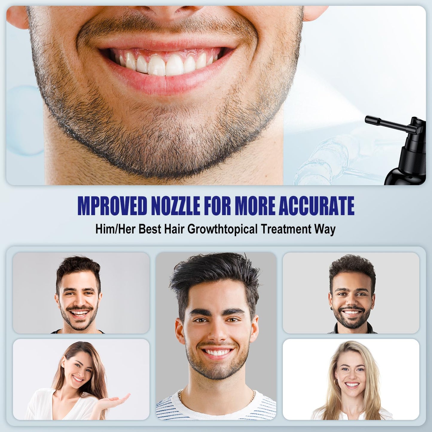 5% Minoxidil For Men And Women Hair Growth Spray - Hims Hair Regrowth Treatment For Stronger Thicker Longer Hair 2-3 Month Supply 100ml(3.38oz) - Medaid International