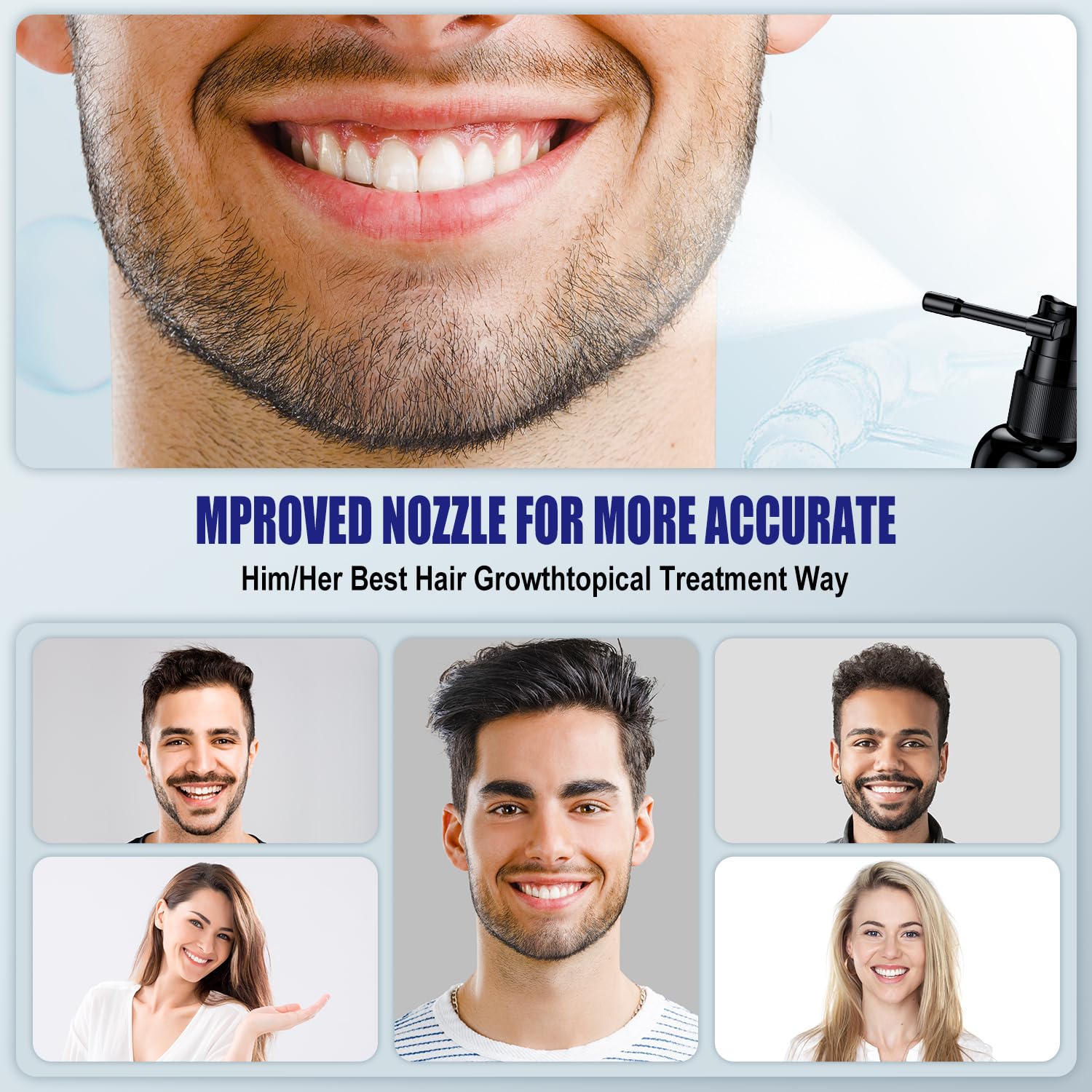 5% Minoxidil For Men And Women Hair Growth Spray - Hims Hair Regrowth Treatment For Stronger Thicker Longer Hair 2-3 Month Supply 100ml(3.38oz) - Medaid International