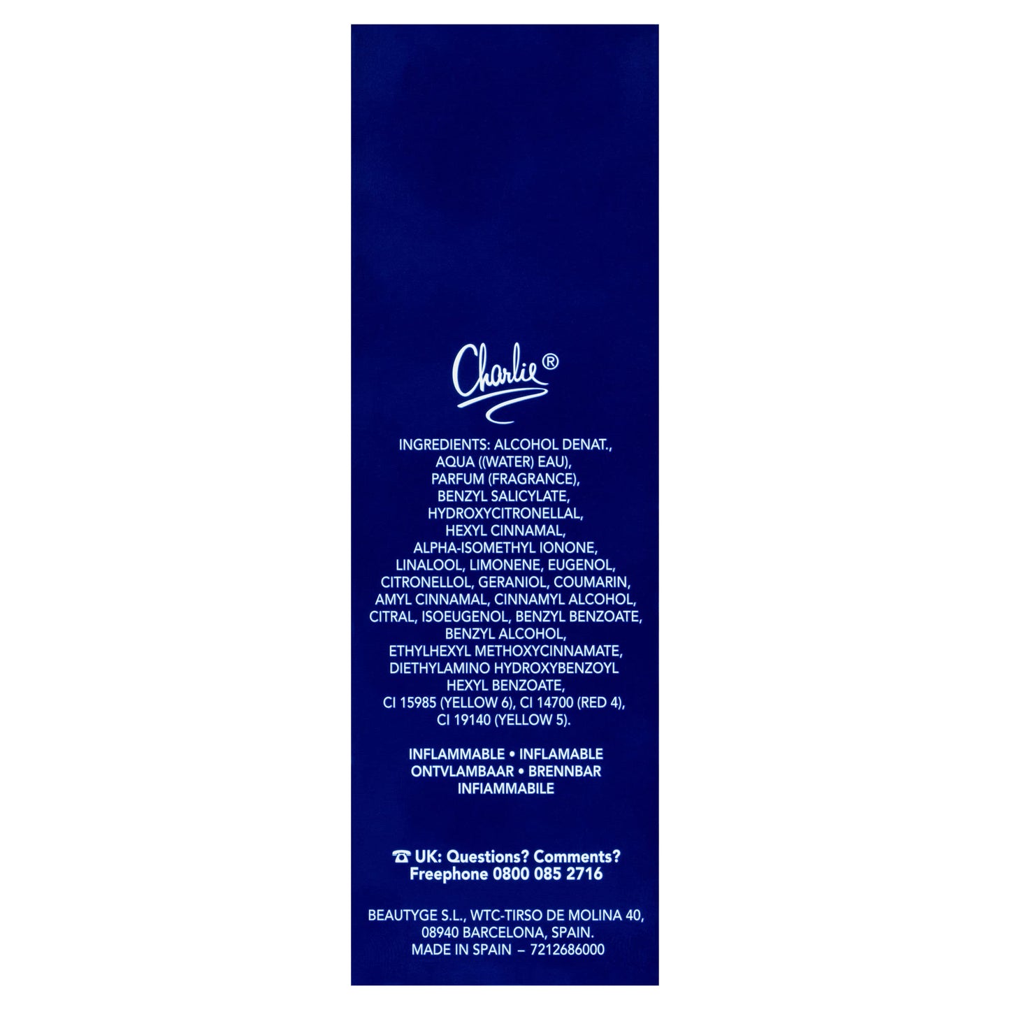 REVLON Charlie Blue by for Women, Eau De Toilette Spray, 3.4 Ounce - Medaid International