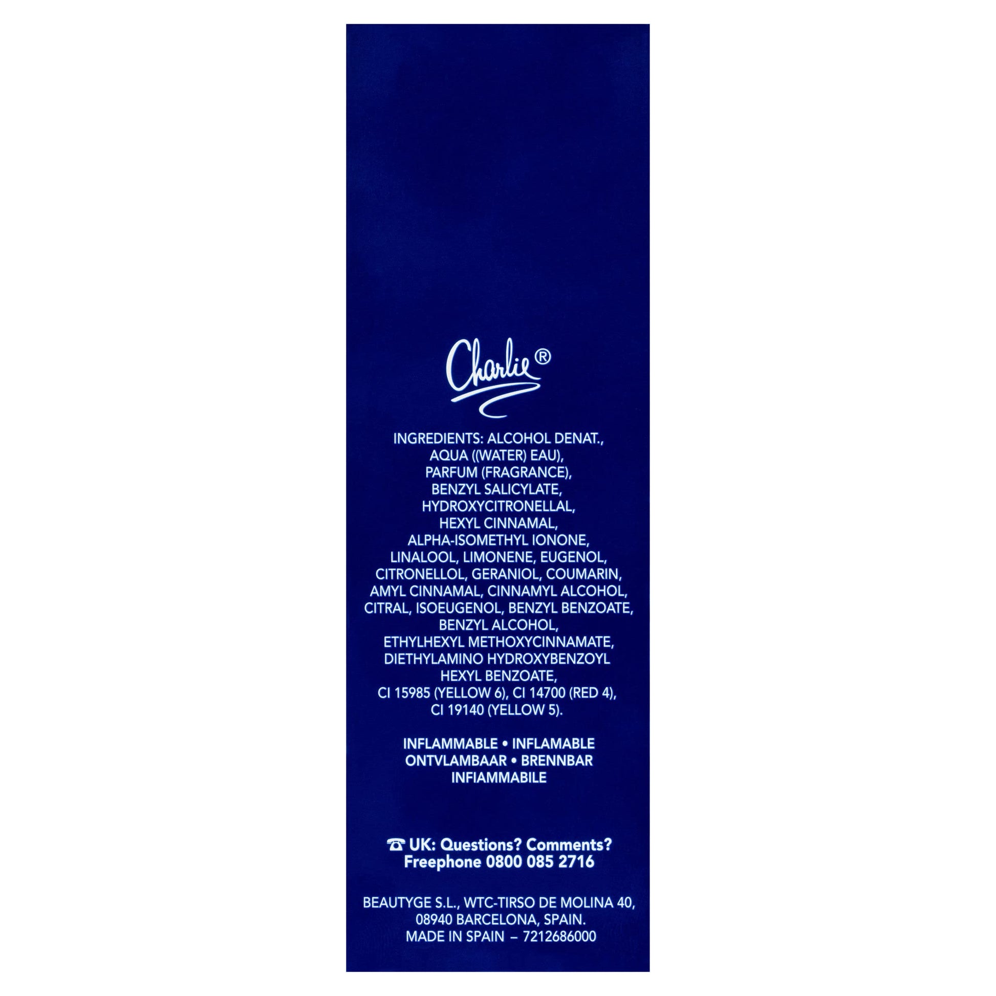 REVLON Charlie Blue by for Women, Eau De Toilette Spray, 3.4 Ounce - Medaid International