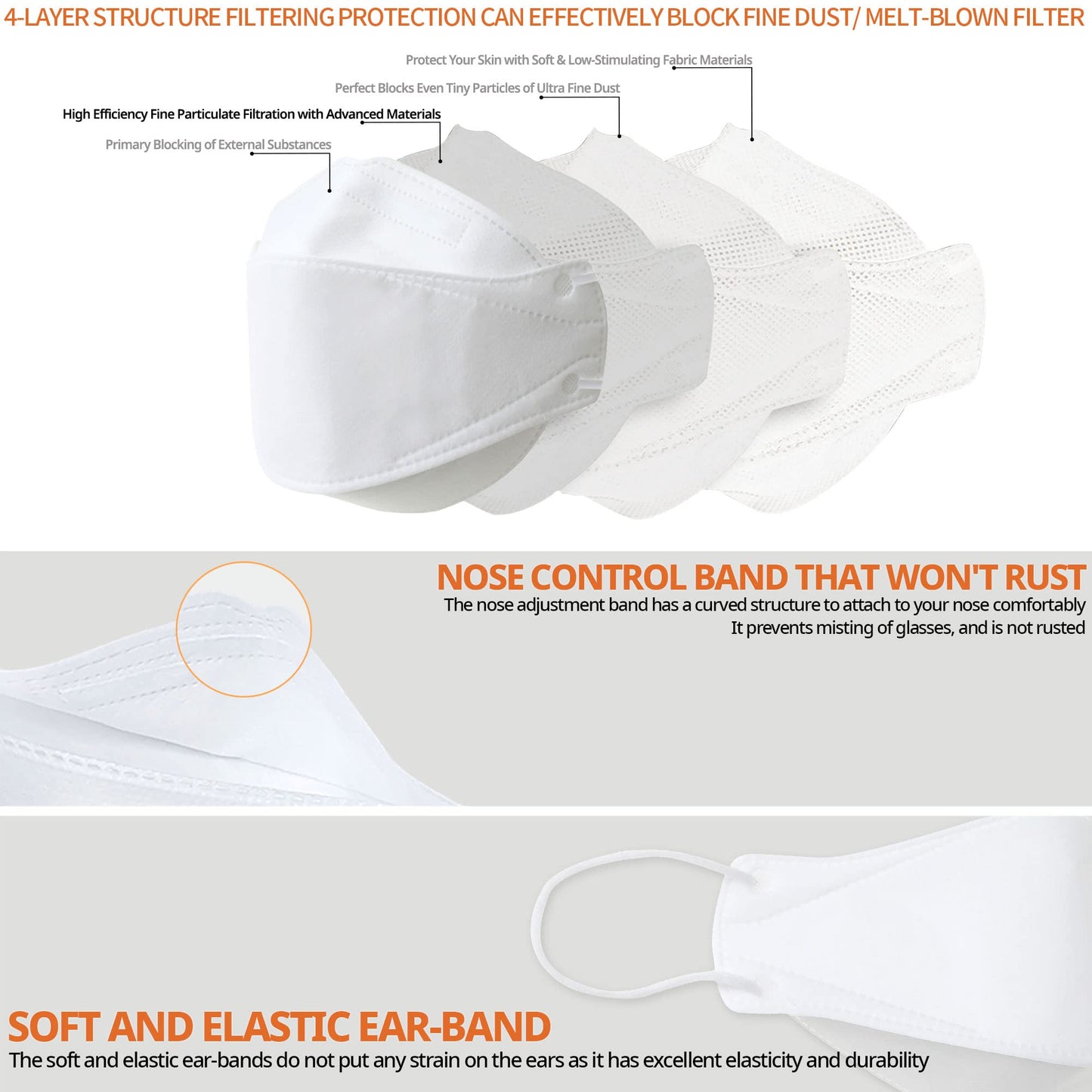 AIRAID-KF94 [Individually Wrapped] - Made in Korea, 4-Layer Filter, 3D Face Mask, Black, White, Adult and Older Teens (White-20P) - Medaid International